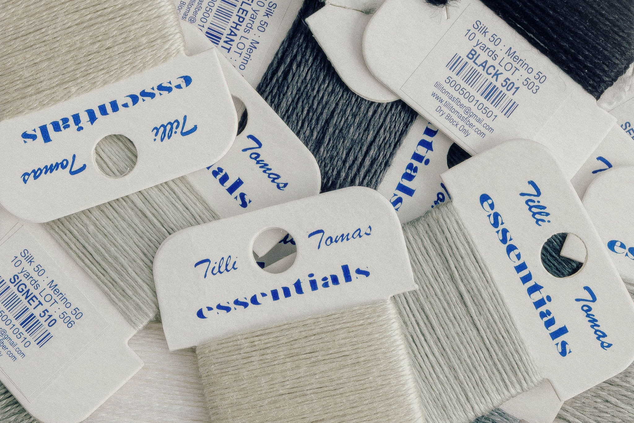 Tilli Tomas Essentials White, Blacks & Greys Silk Wool Blend