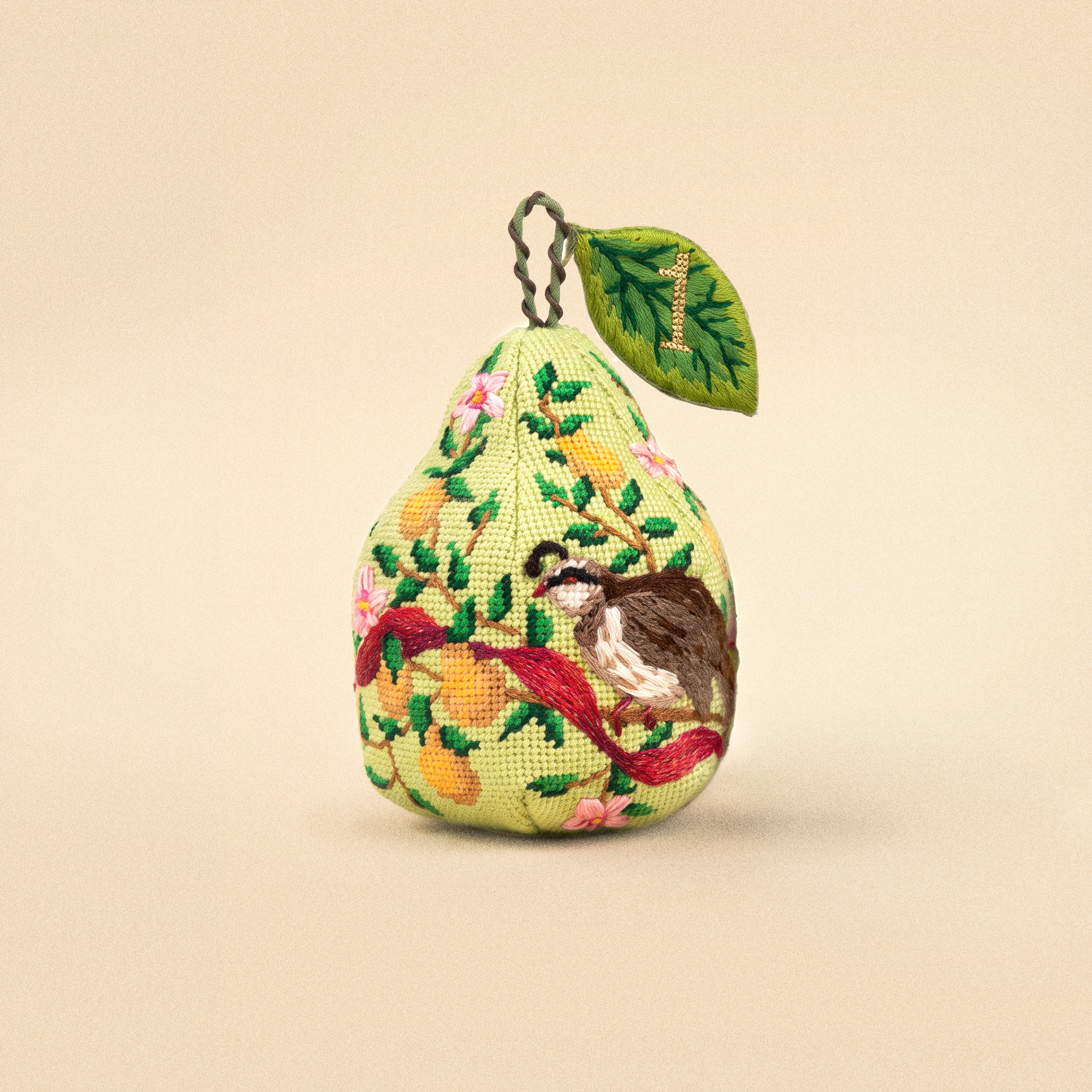 Twelve Days of Christmas 3D Pears — The Full Stitch Along Bundle (12 Canvases + Stitch Guide)