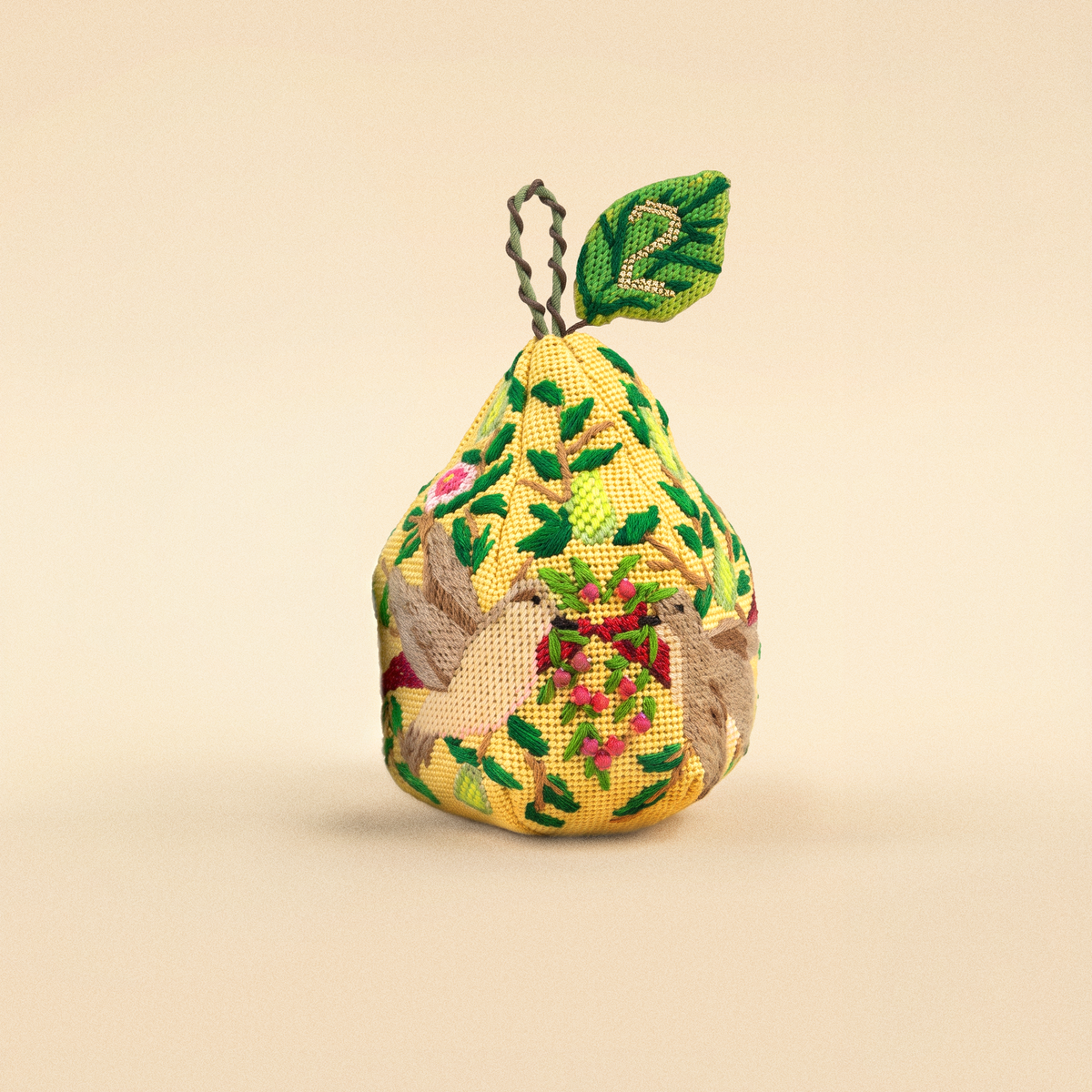 Twelve Days of Christmas 3D Pears — The Full Stitch Along Bundle (12 Canvases + Stitch Guide)