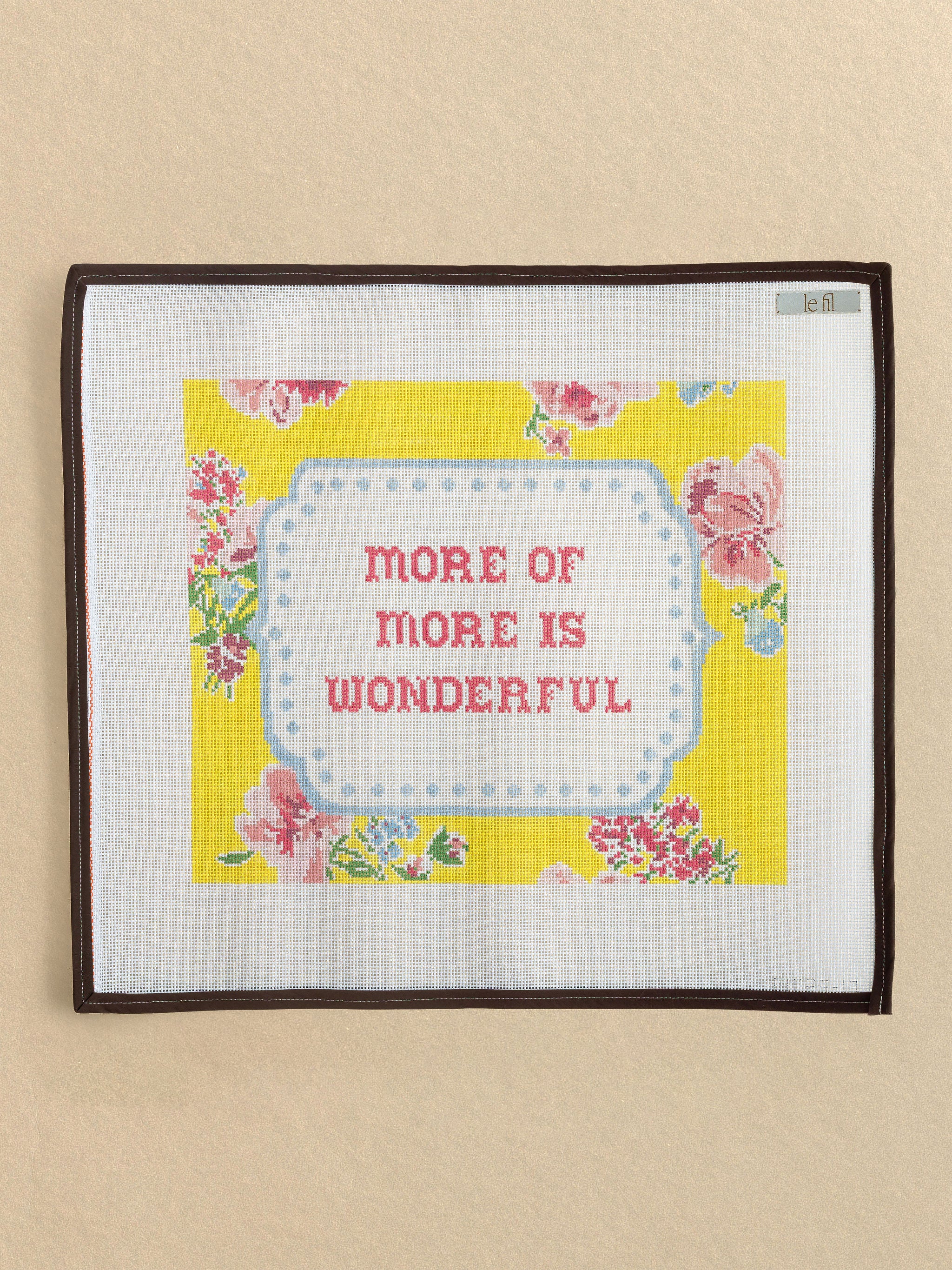 More of More is Wonderful Needlepoint Canvas by Madcap Cottage
