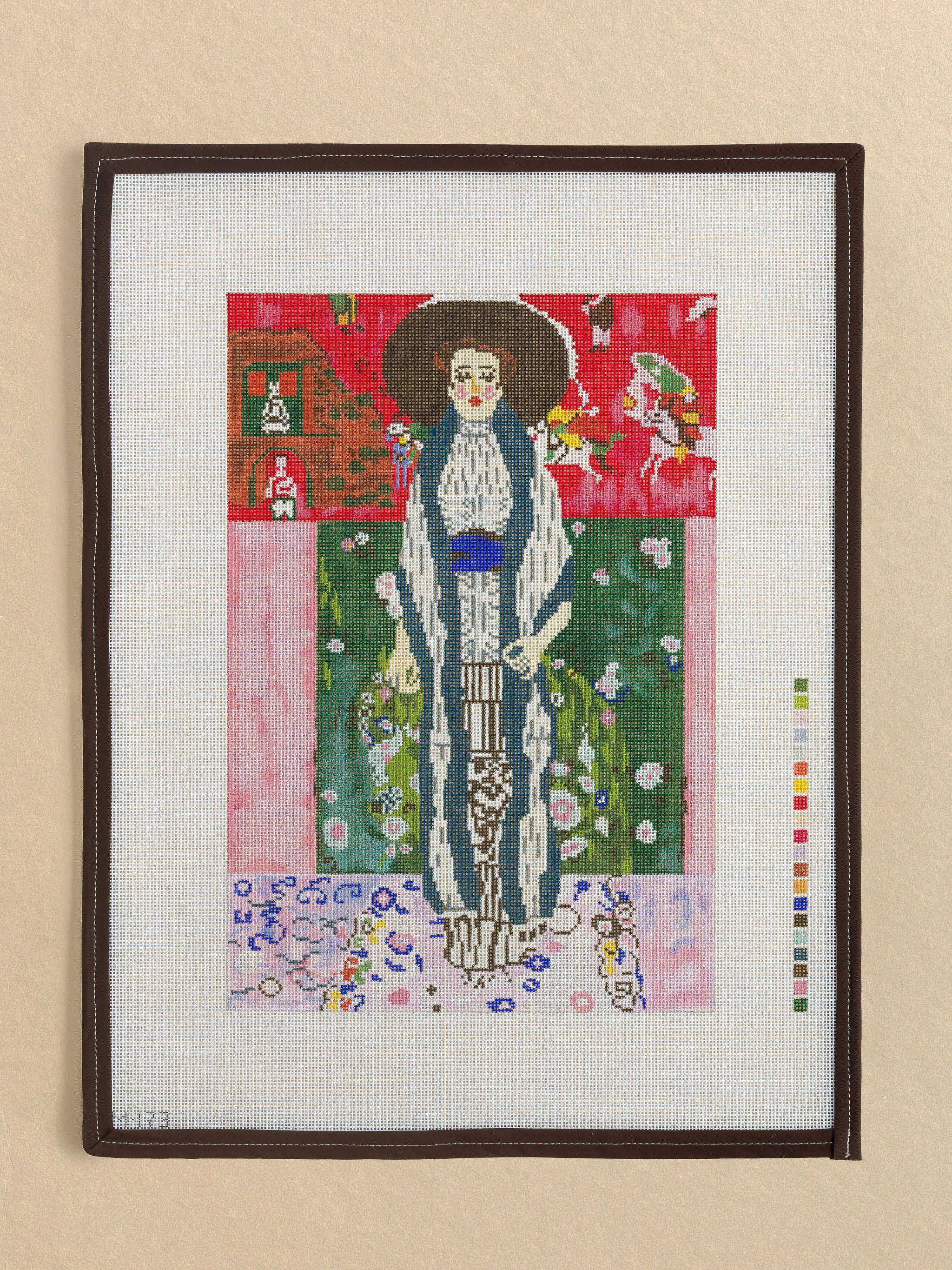 Portrait Of Adele Bloch Bauer Ii needlepoint canvas by Changing Woman Designs