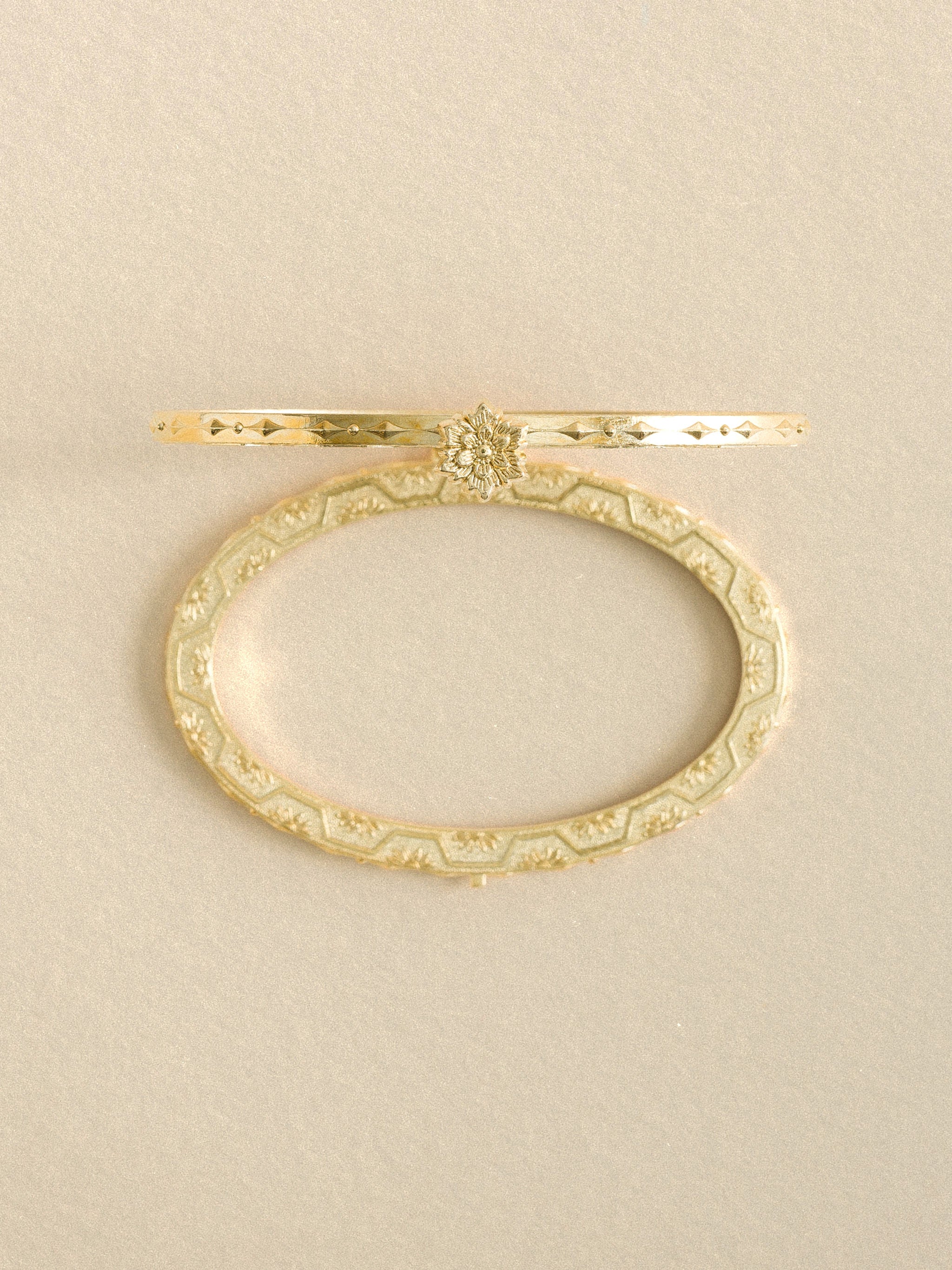 Toile Asian Hinged Box with Gold Hardware