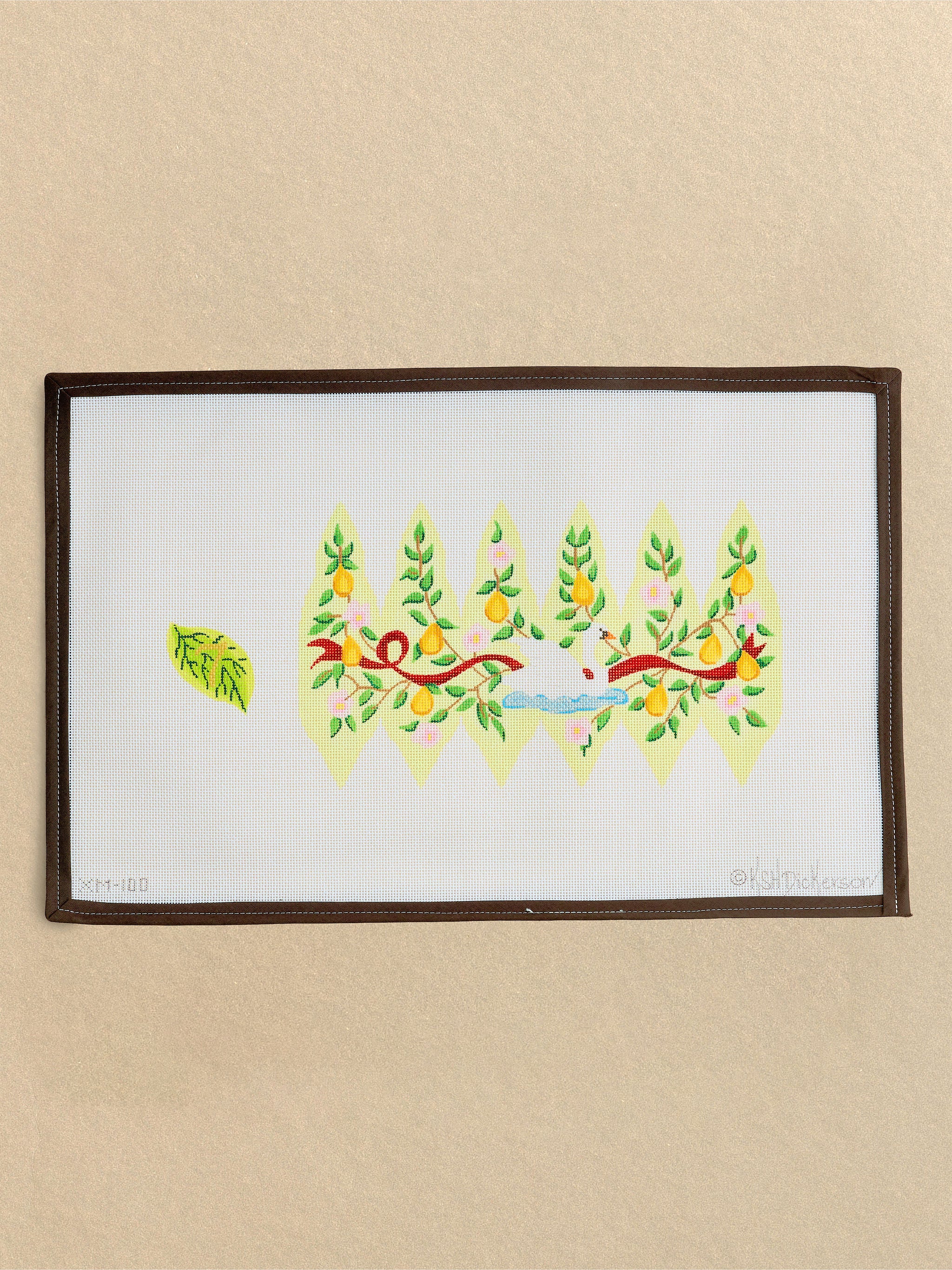 Twelve Days of Christmas 3D Pears — The Full Stitch Along Bundle (12 Canvases + Stitch Guide)
