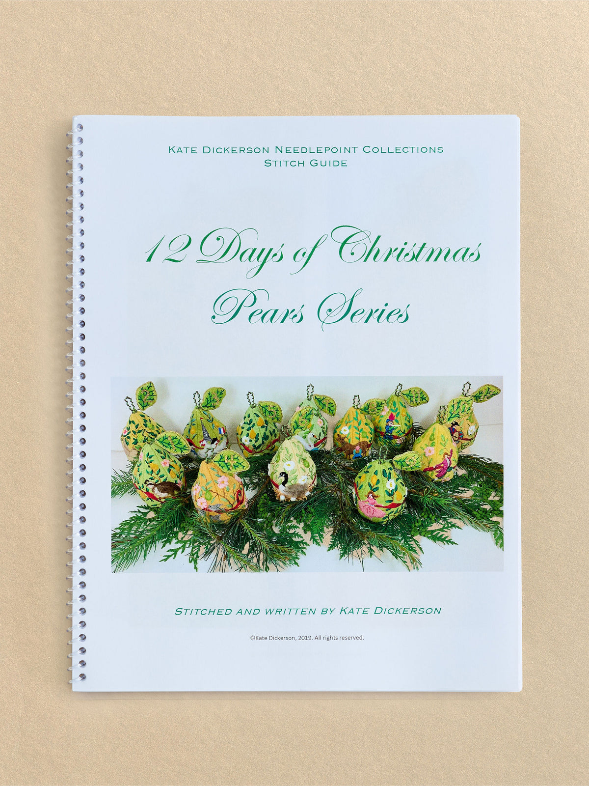 Twelve Days of Christmas 3D Pears — The Full Stitch Along Bundle (12 Canvases + Stitch Guide)