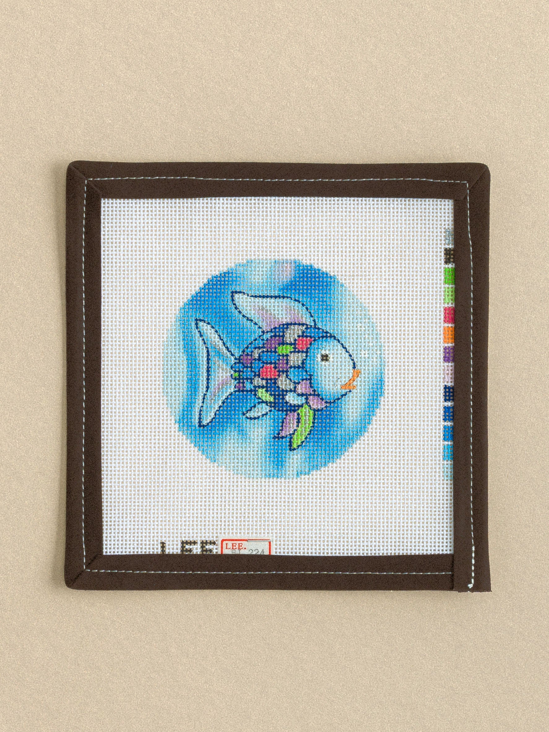 Rainbow Fish needlepoint canvas by Lee