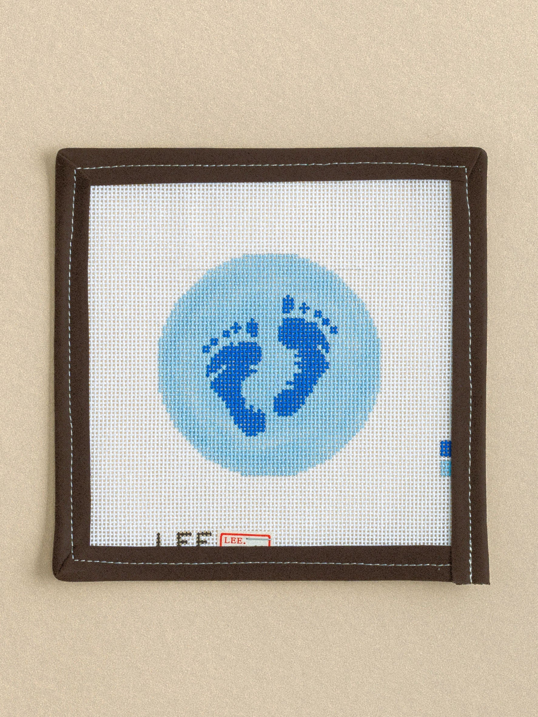 Baby Boy Feet needlepoint canvas by Lee