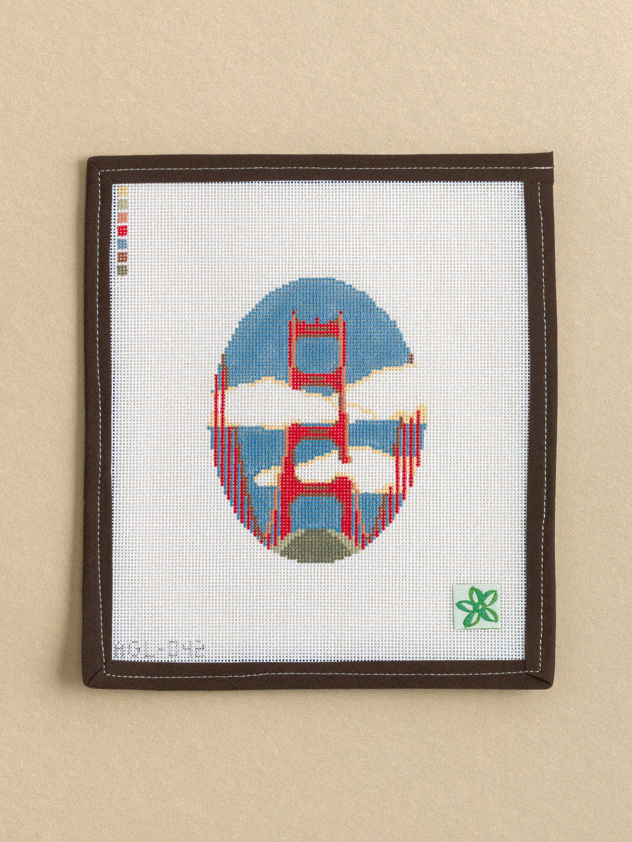 Golden Gate Bridge needlepoint canvas by Dogwood Needlepoint