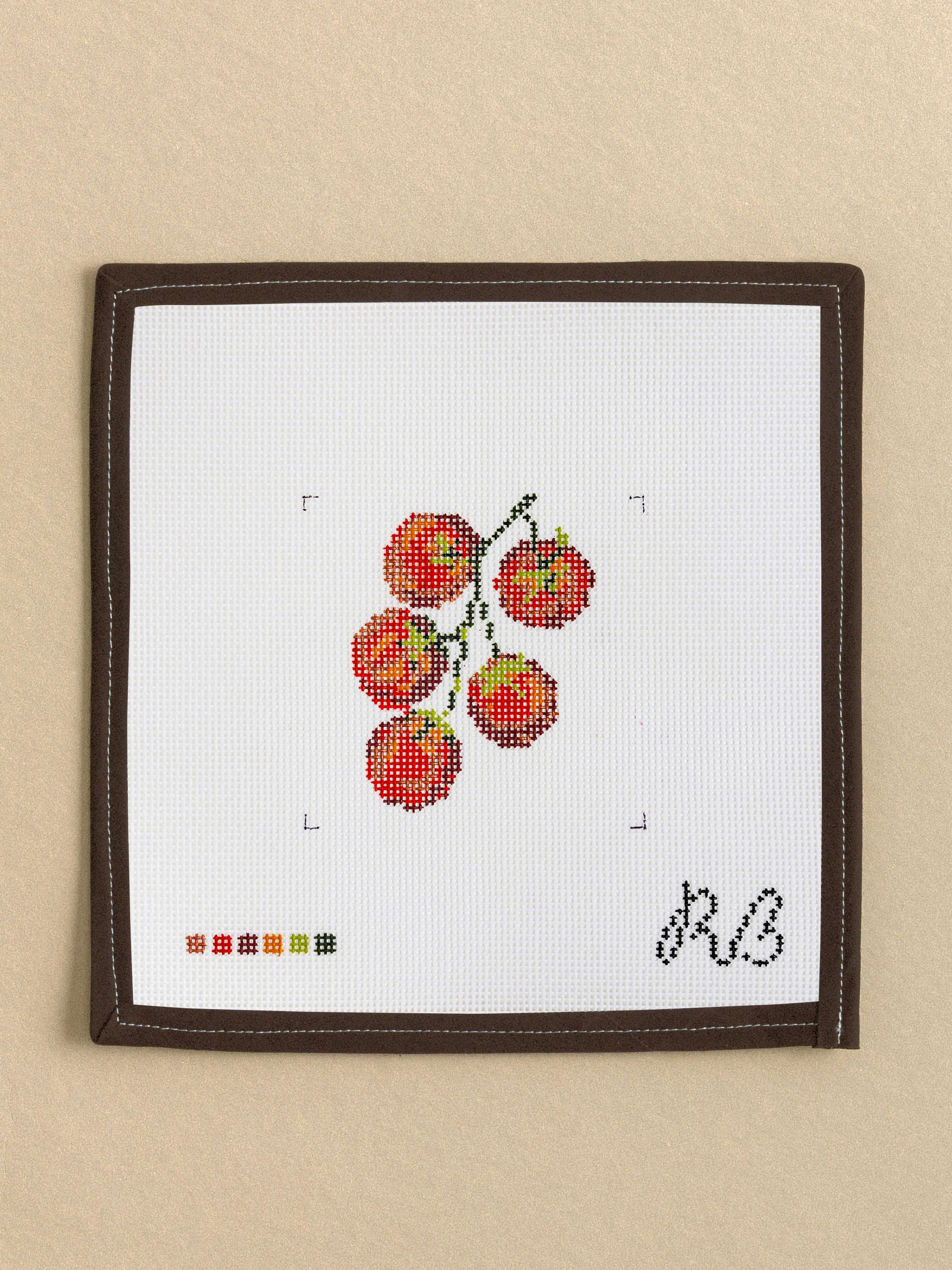 The Gilded Garden Series Copper Tomatoes needlepoint canvas by Rachel Barri