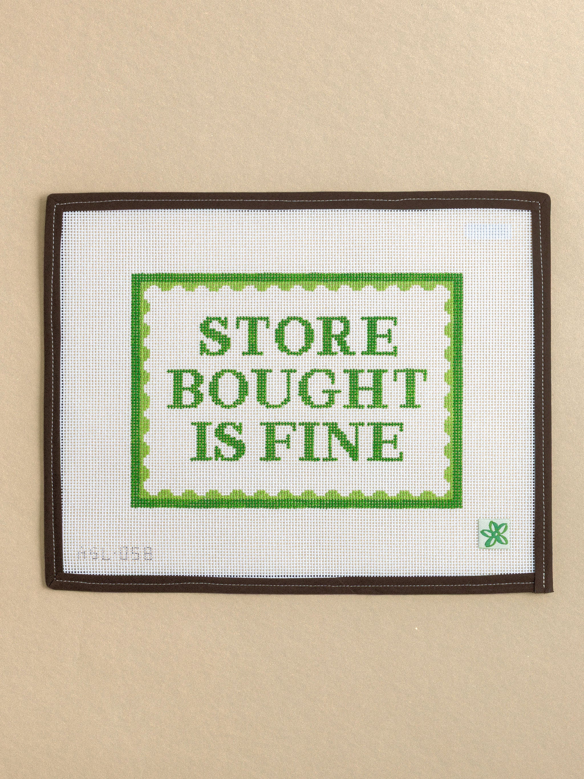 Store Bought Is Fine needlepoint canvas by Dogwood Needlepoint