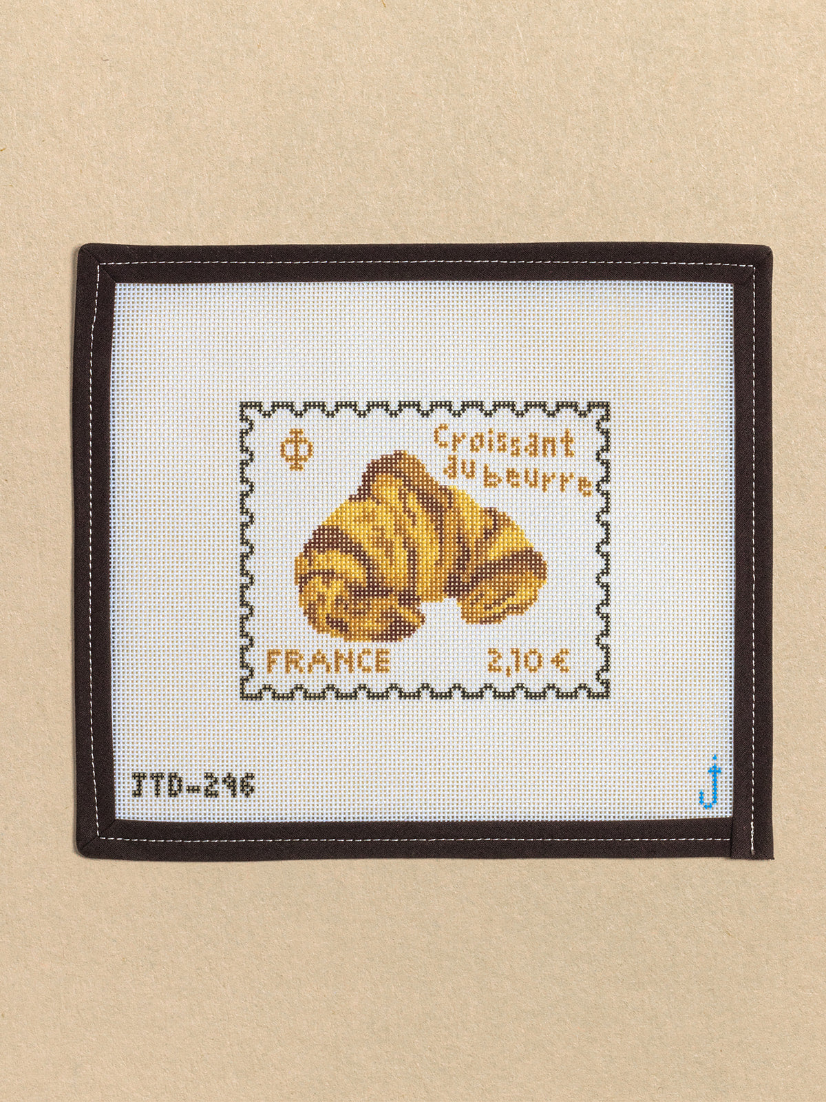 French Stamp with Croissant