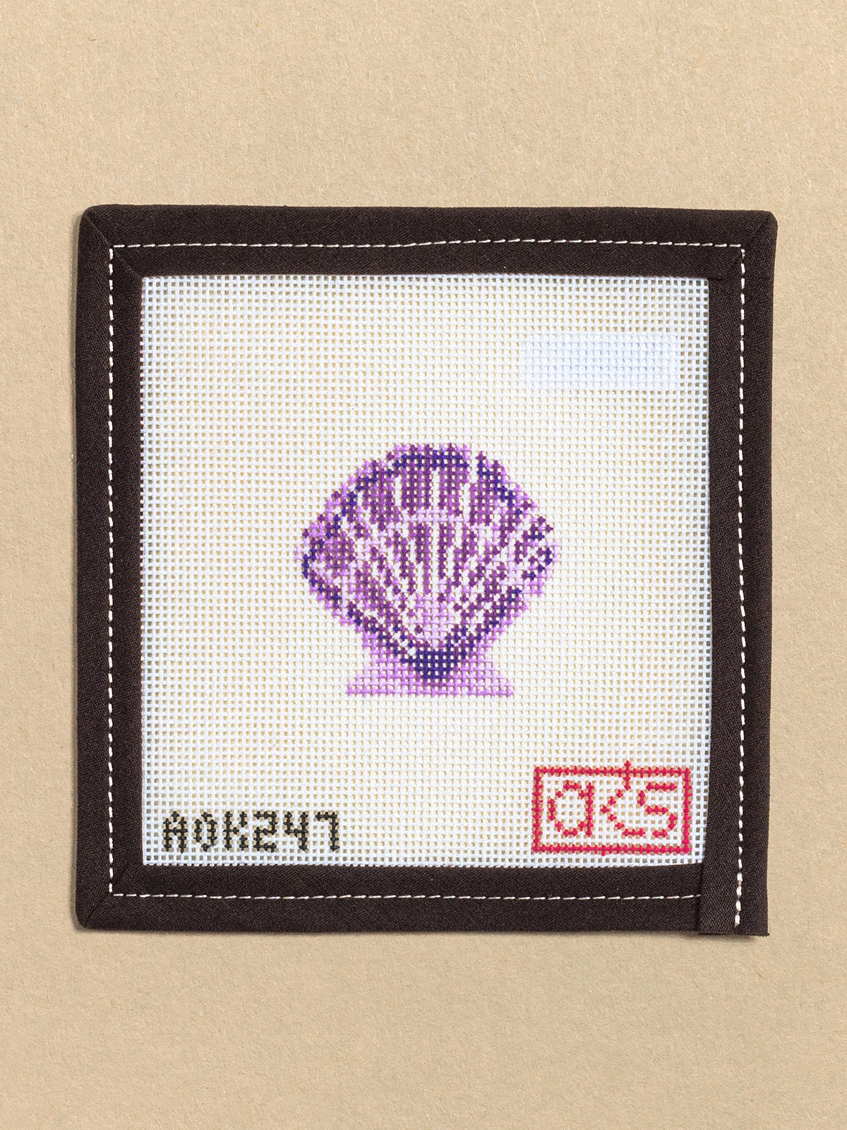 Tiny Purple Scallop Shell