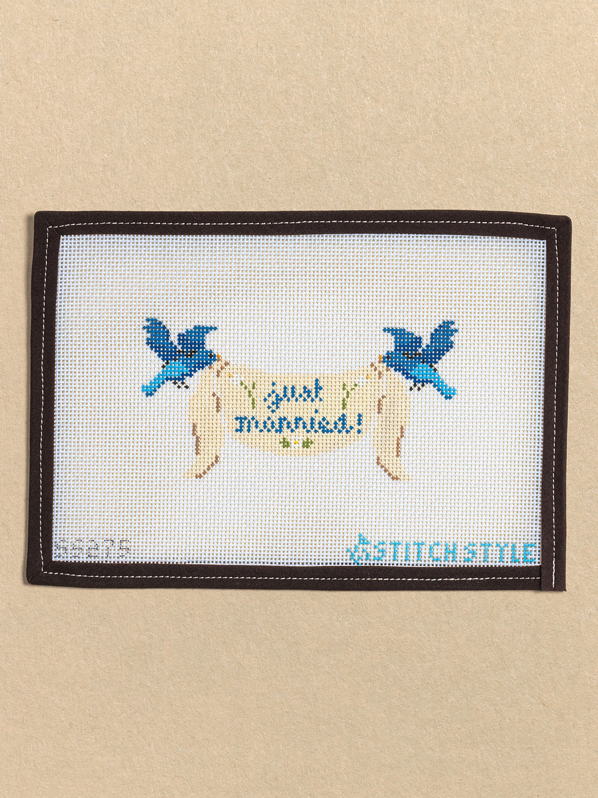 Just Married Banner with Birds