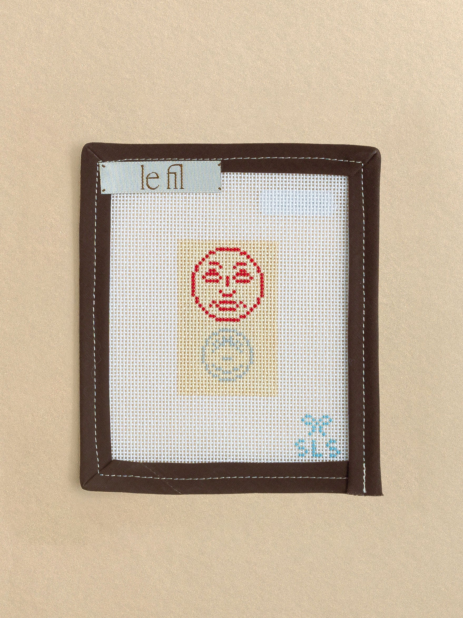 Red Rummikub Joker needlepoint canvas by SLS Needlepoint