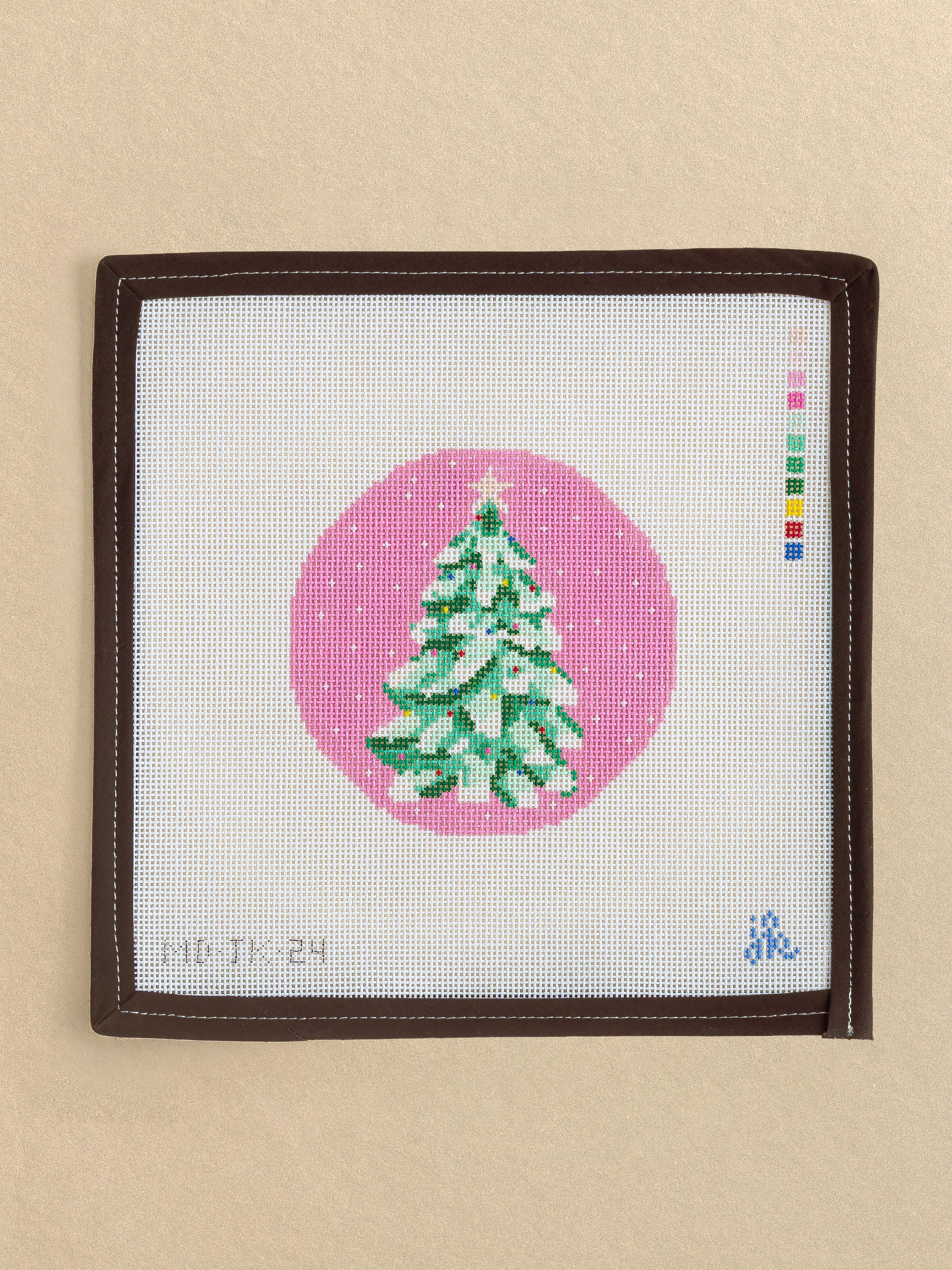 Snowy Tree needlepoint canvas by Jenny Koland