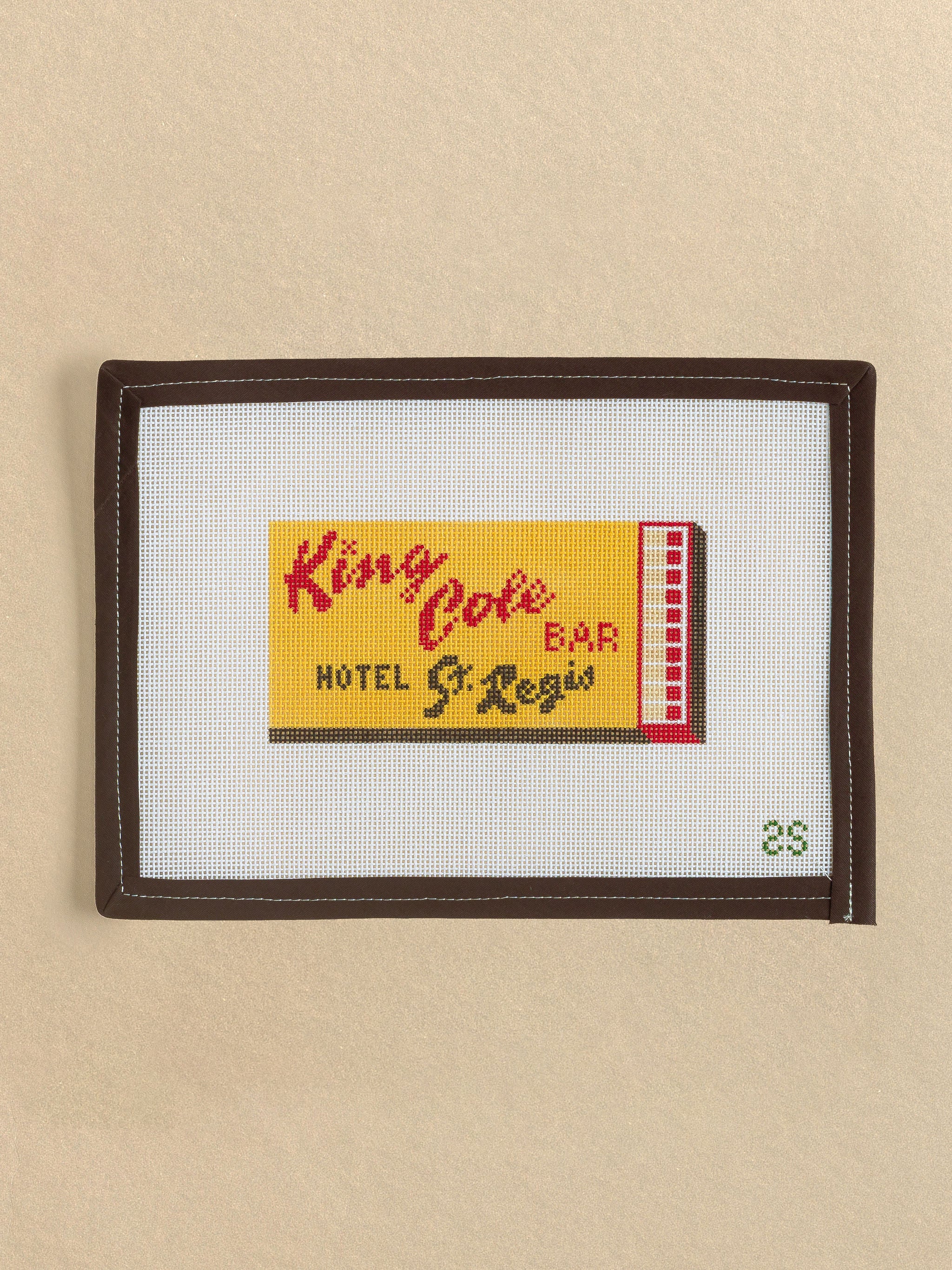King Cole Bar Matchbox needlepoint canvas by Spruce Street Studio