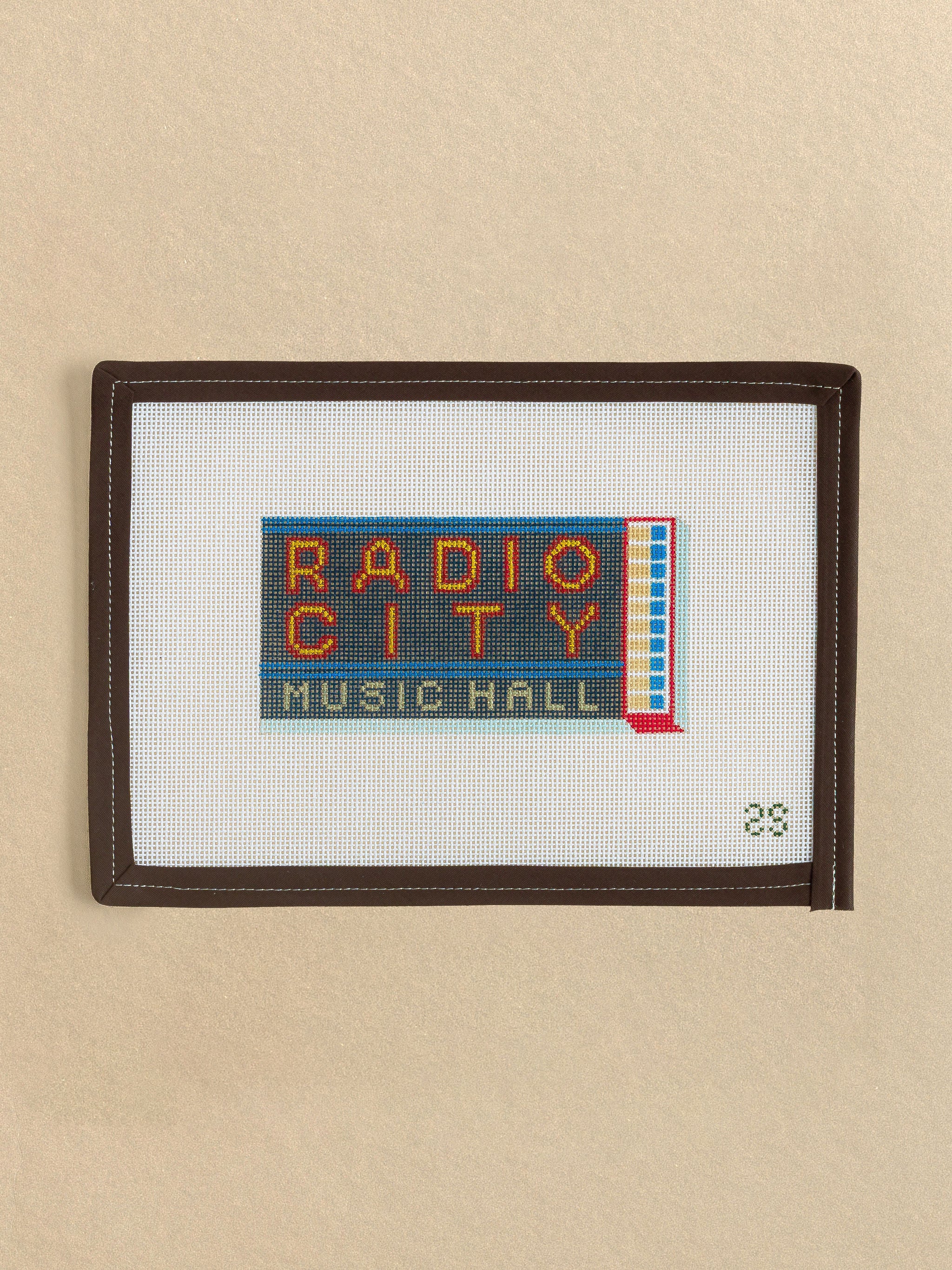 Radio City Music Hall Matchbox Needlepoint Canvas | Le Fil