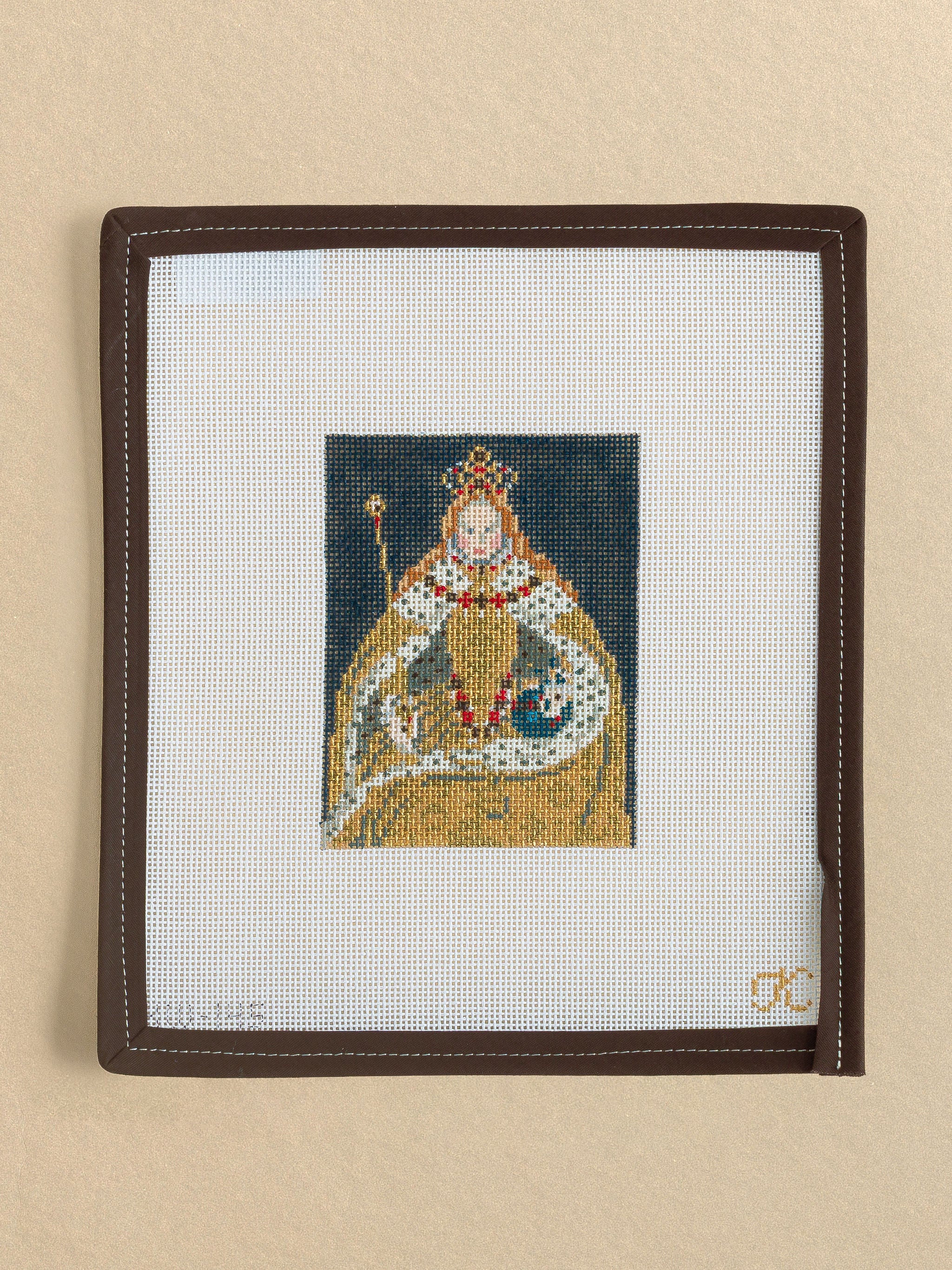 Queen Elizabeth I needlepoint canvas by Kate Woodward