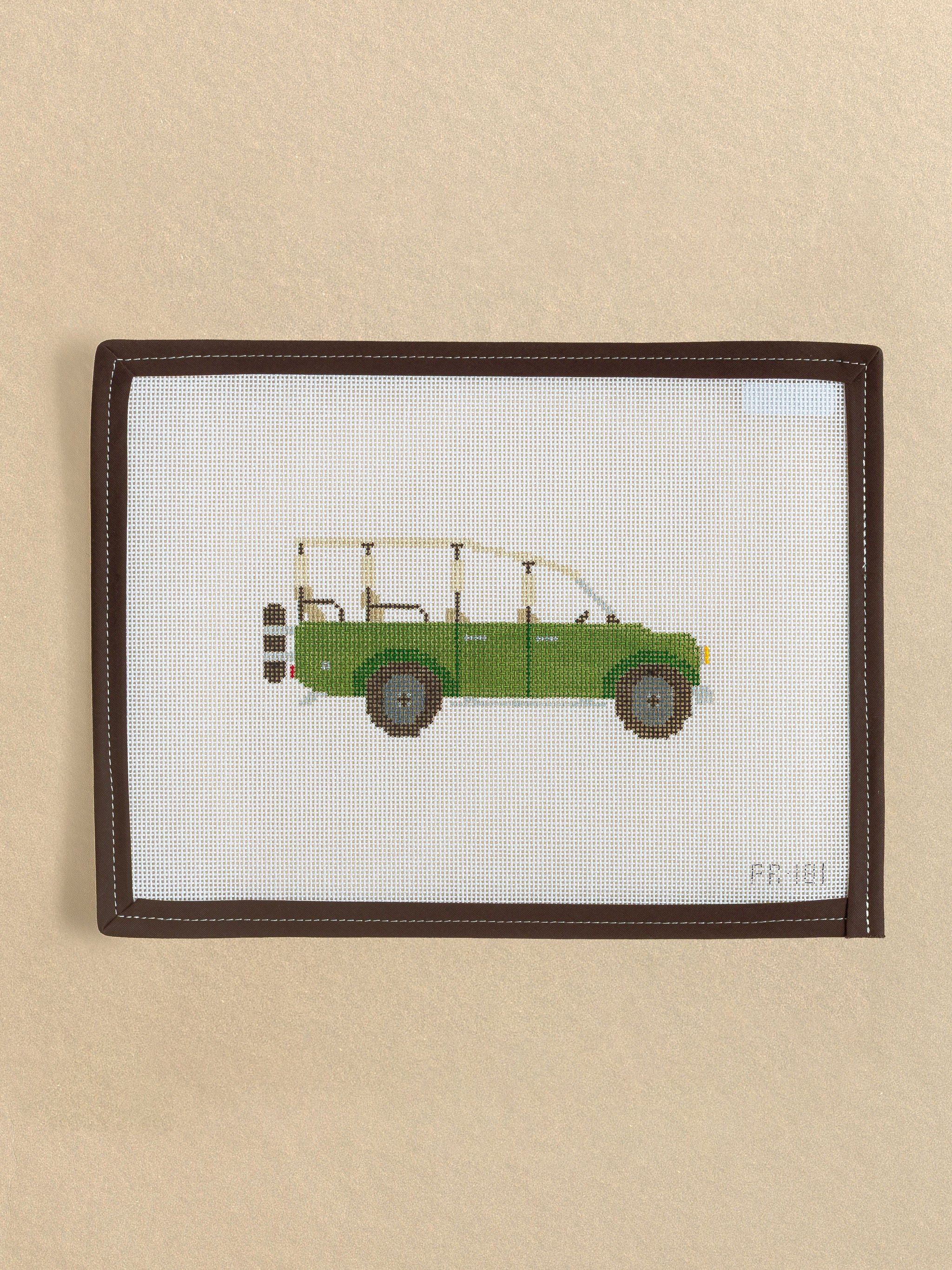 Safari Vehicle needlepoint canvas by Pip & Roo