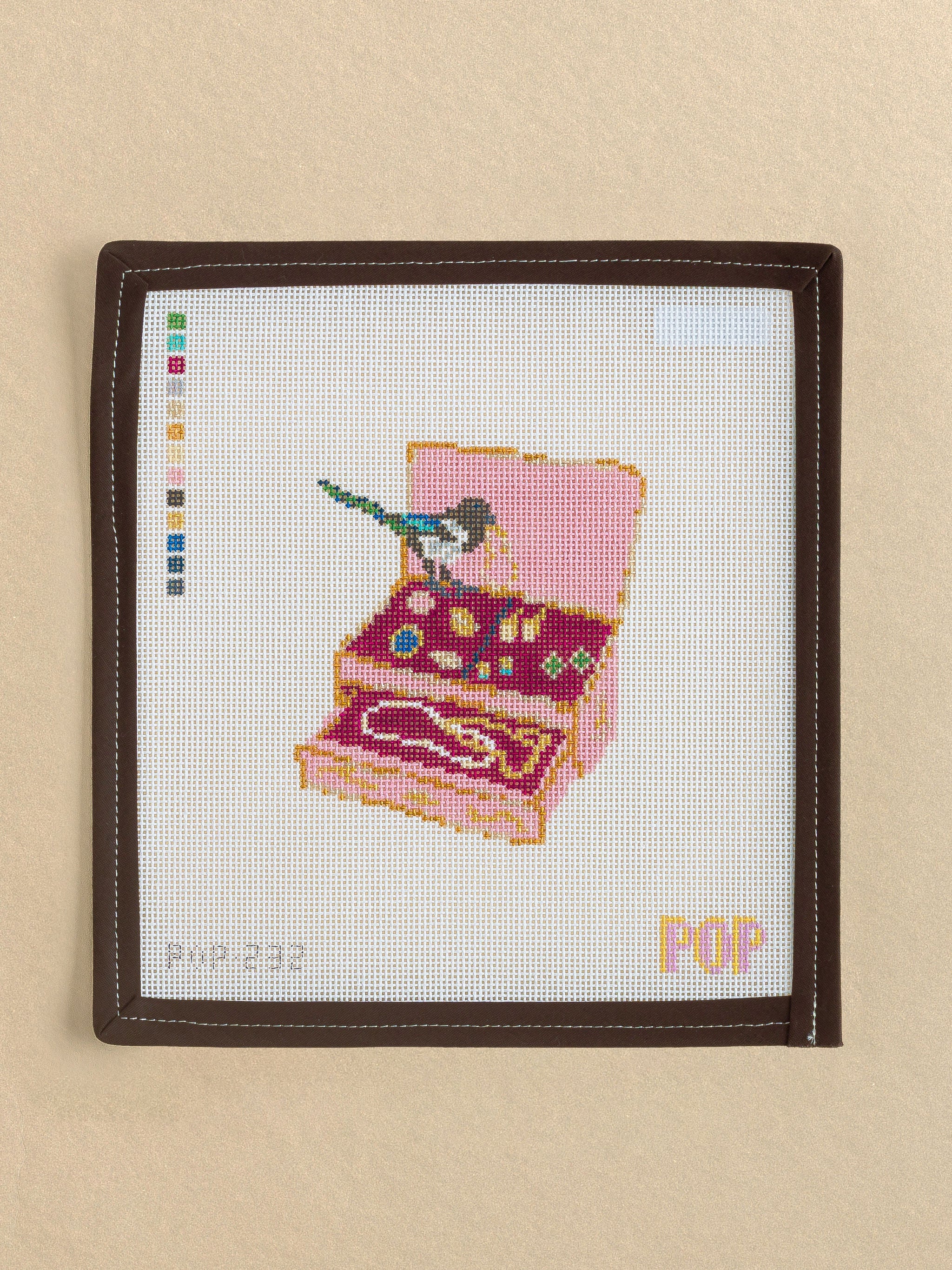 Magpie In The Jewelry Box Chateau Gone Wild needlepoint canvas by Pop Needle Arts