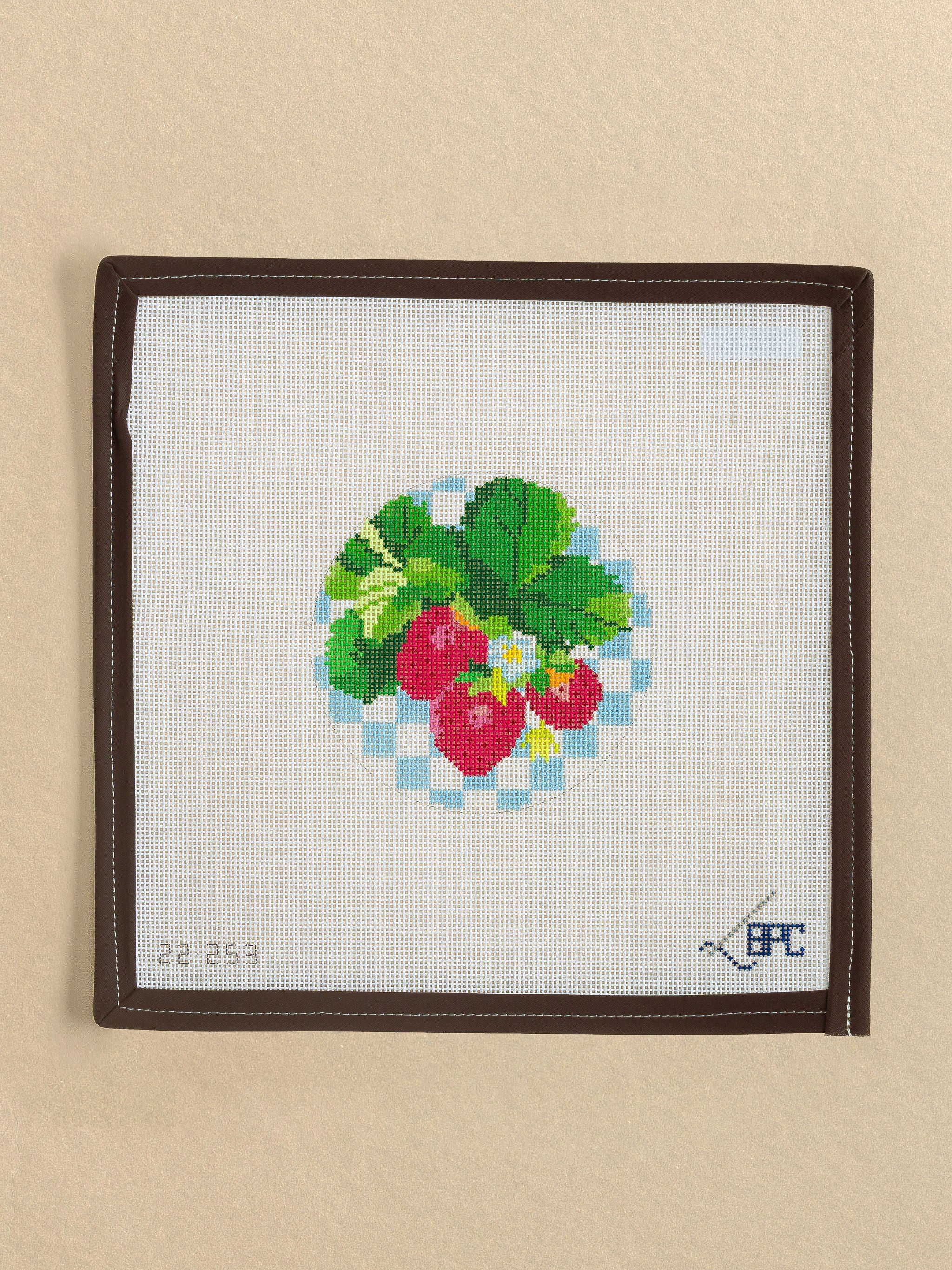 Strawberries Blueberry Point needlepoint canvas by Blueberry Point Canvas