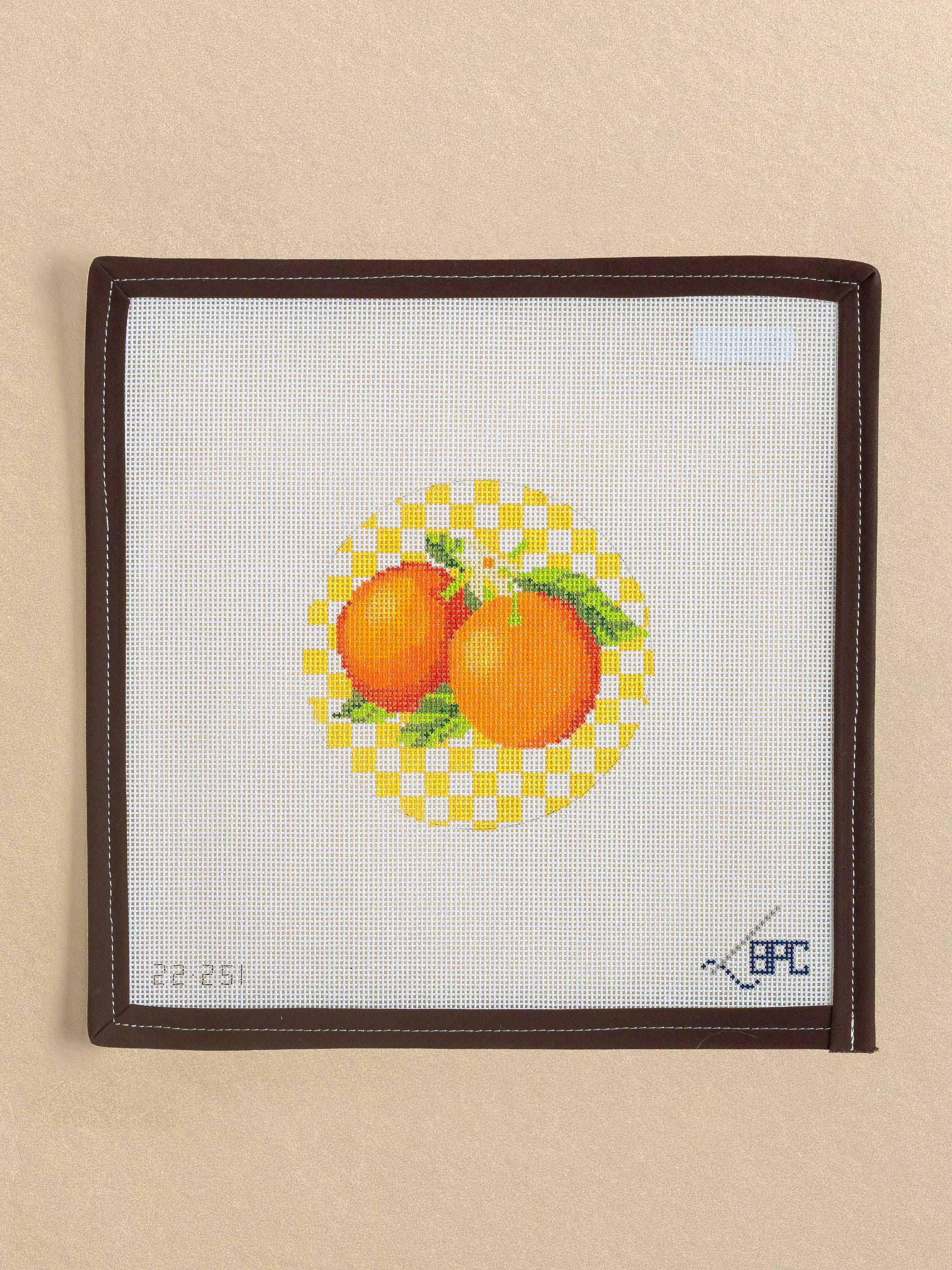 Oranges needlepoint canvas by Blueberry Point Canvas