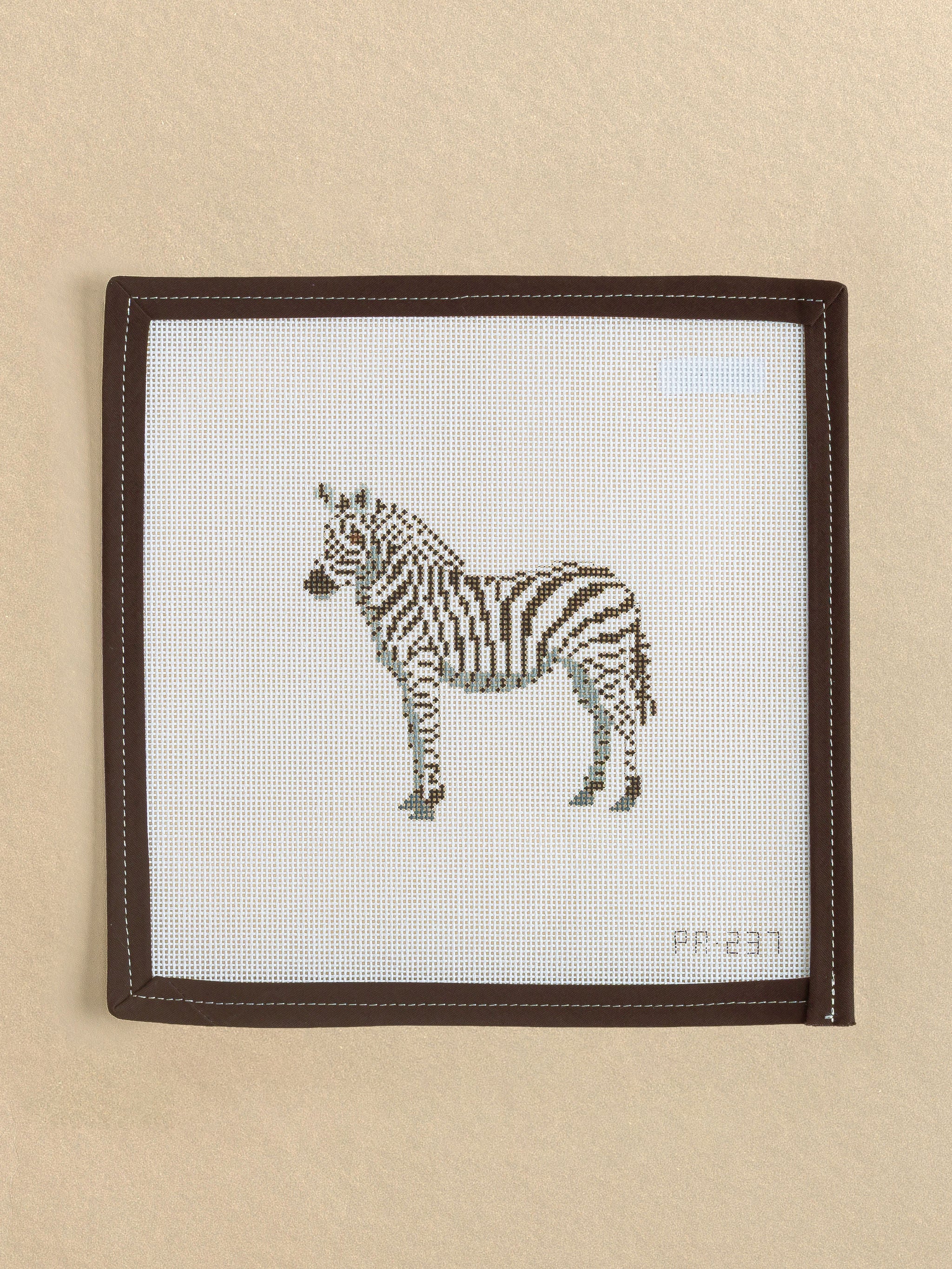 African Zebra needlepoint canvas by Pip & Roo