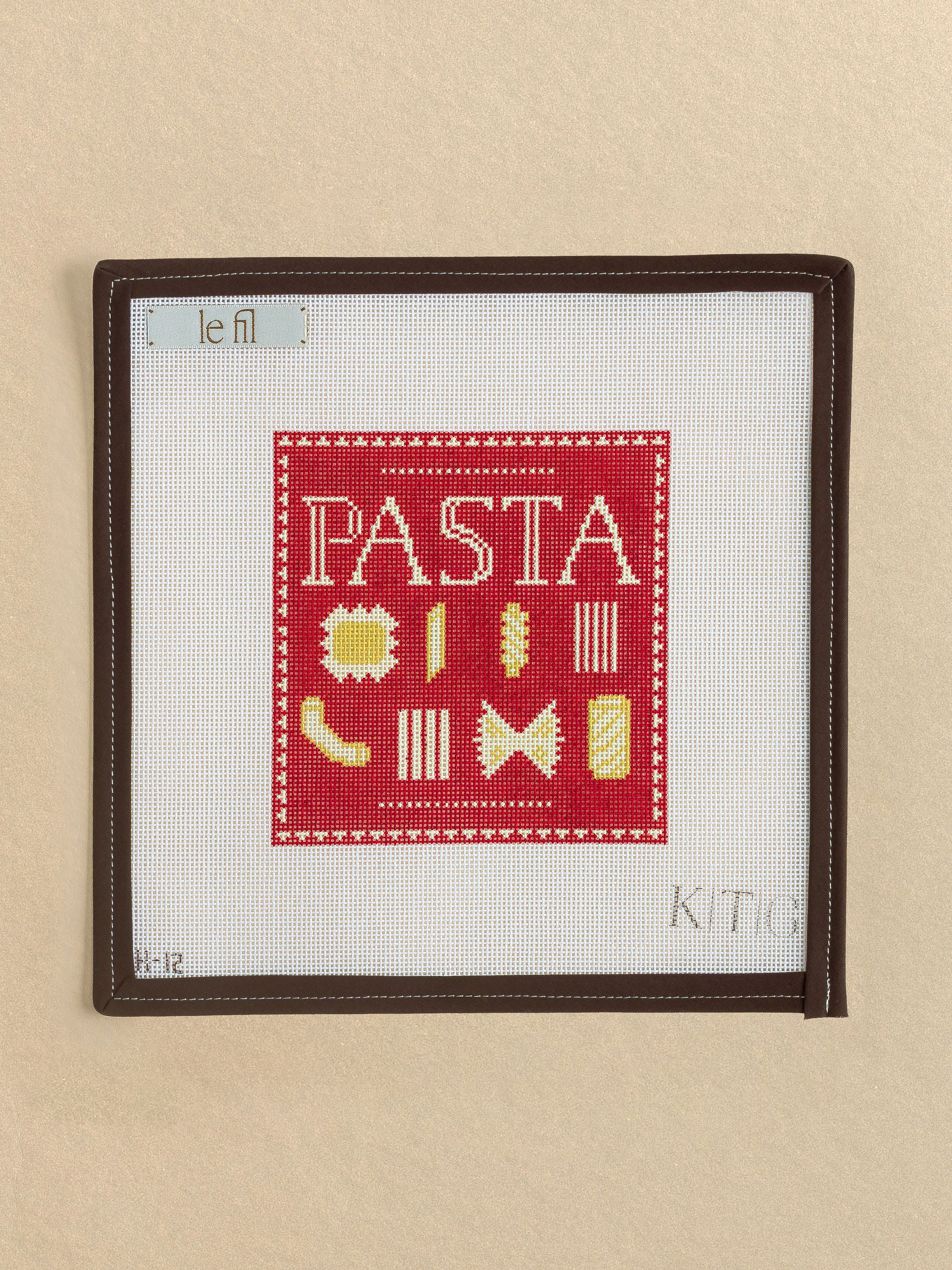 Pasta needlepoint canvas by K.T.G. Needlepoint