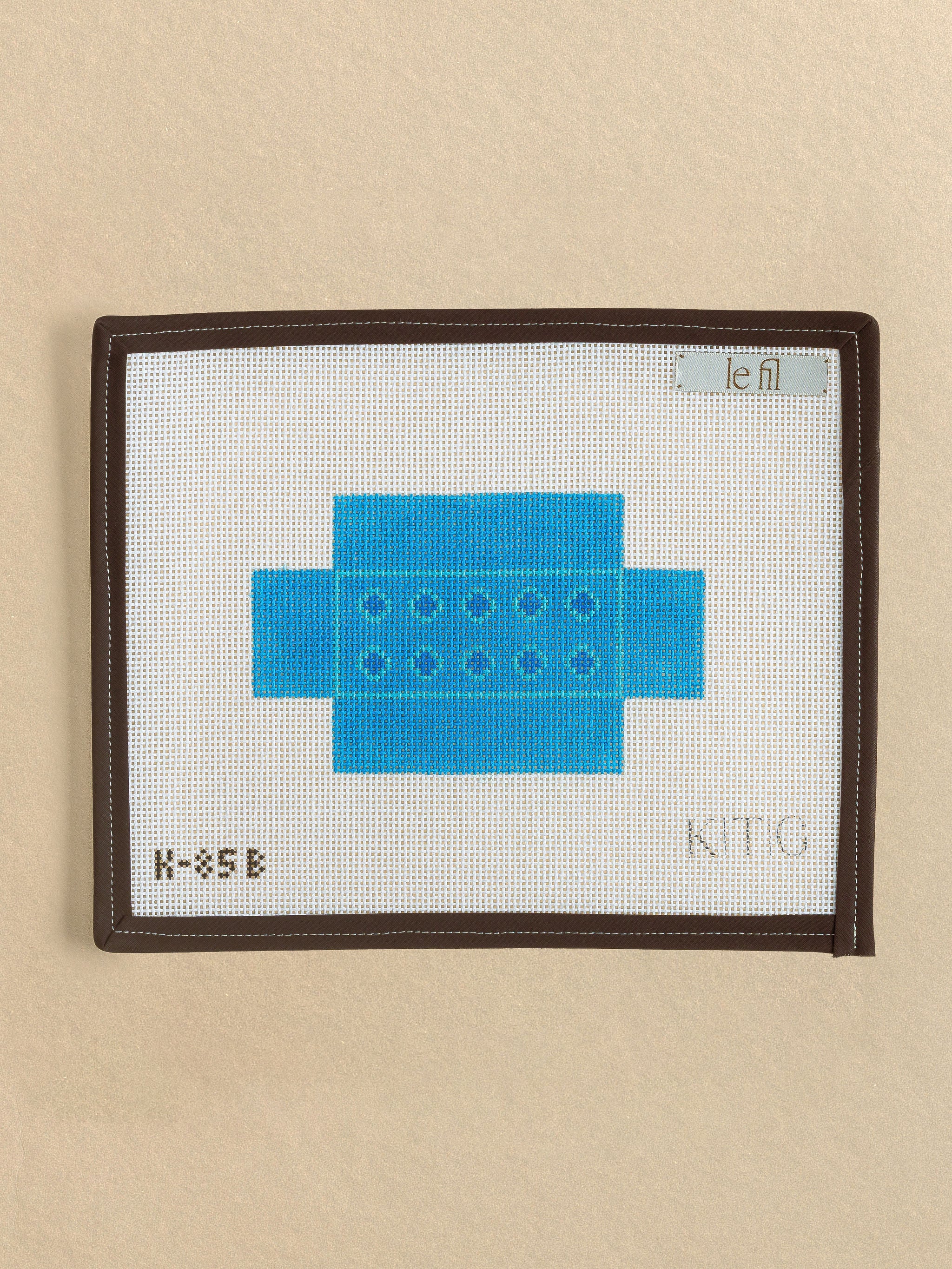 Blue 3D Brick needlepoint canvas by K.T.G. Needlepoint