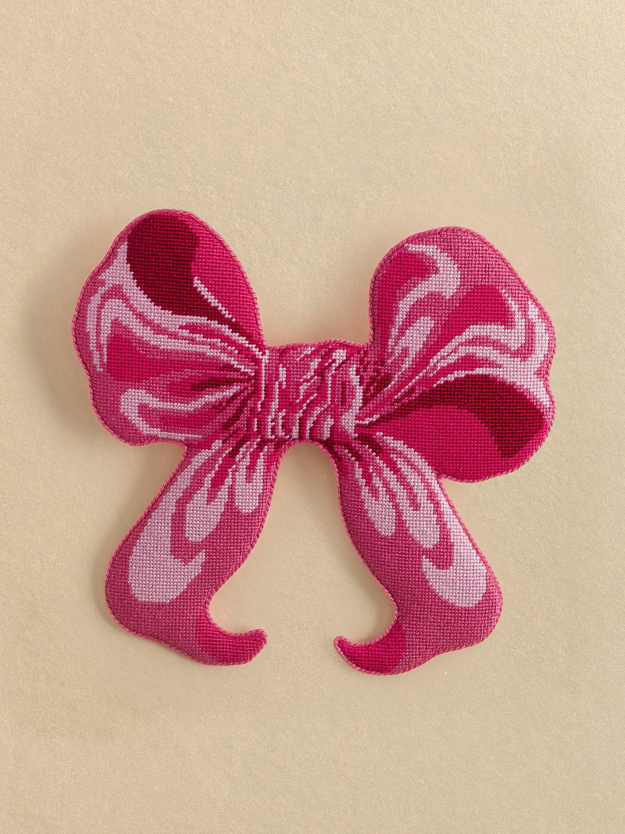 Pink Bow needlepoint canvas by The Collection Designs