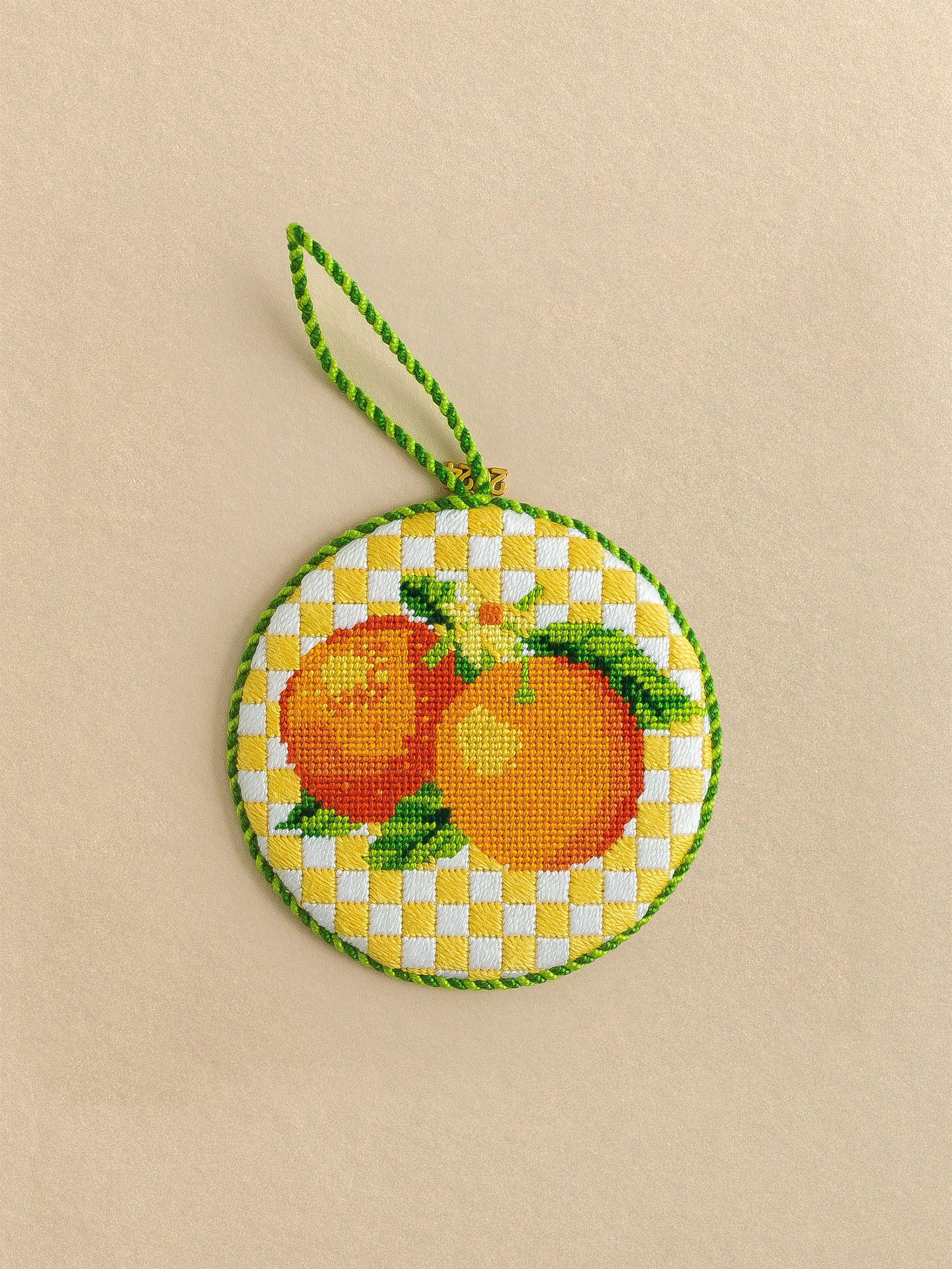 Oranges needlepoint canvas by Blueberry Point Canvas