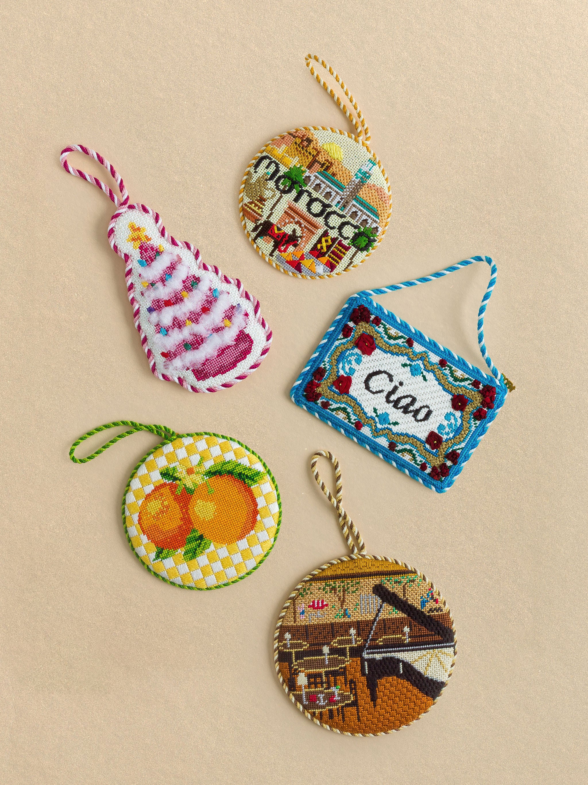 Oranges needlepoint canvas by Blueberry Point Canvas