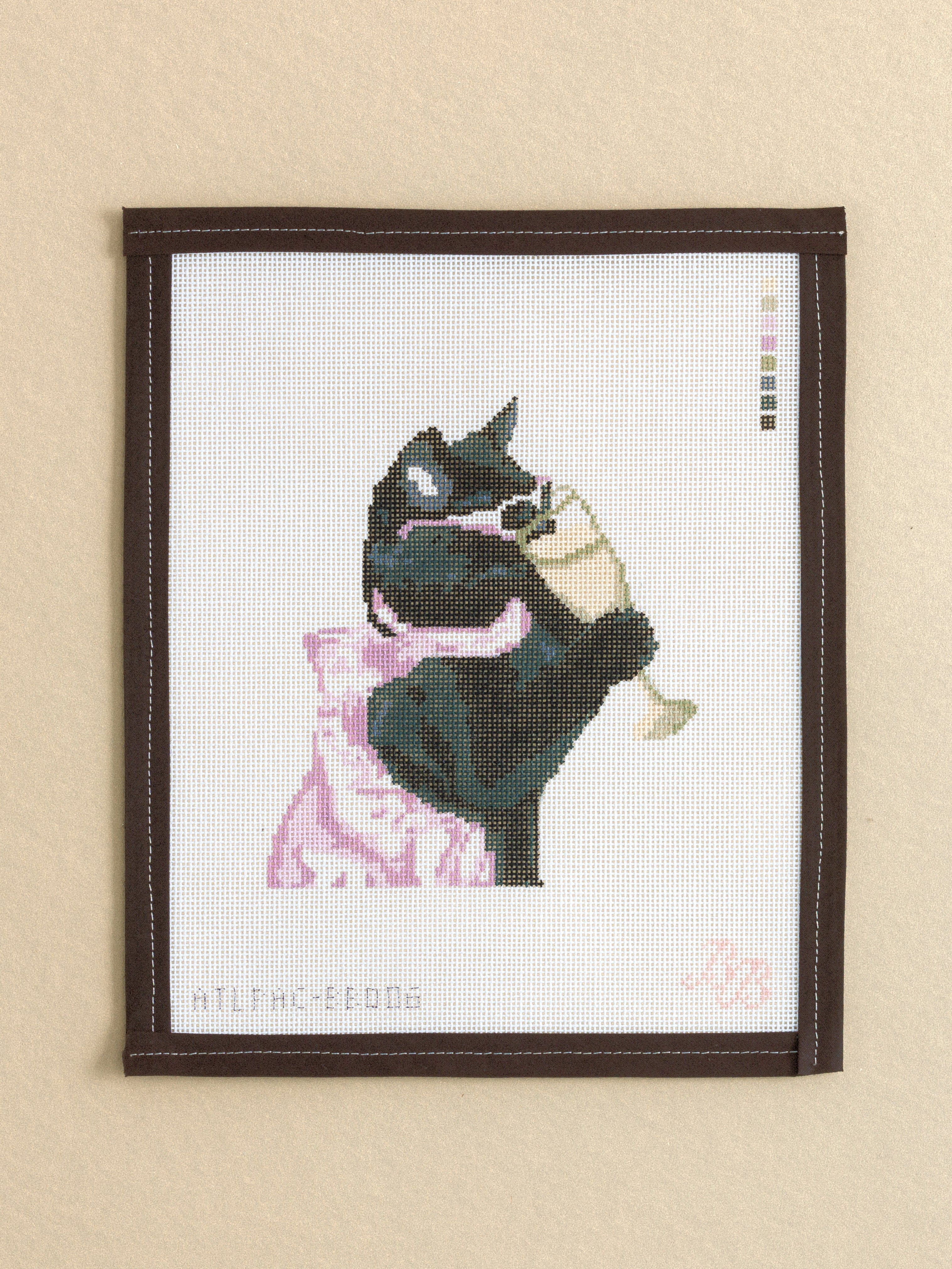 Champagne Kitty Needlepoint Canvas | Le Fil