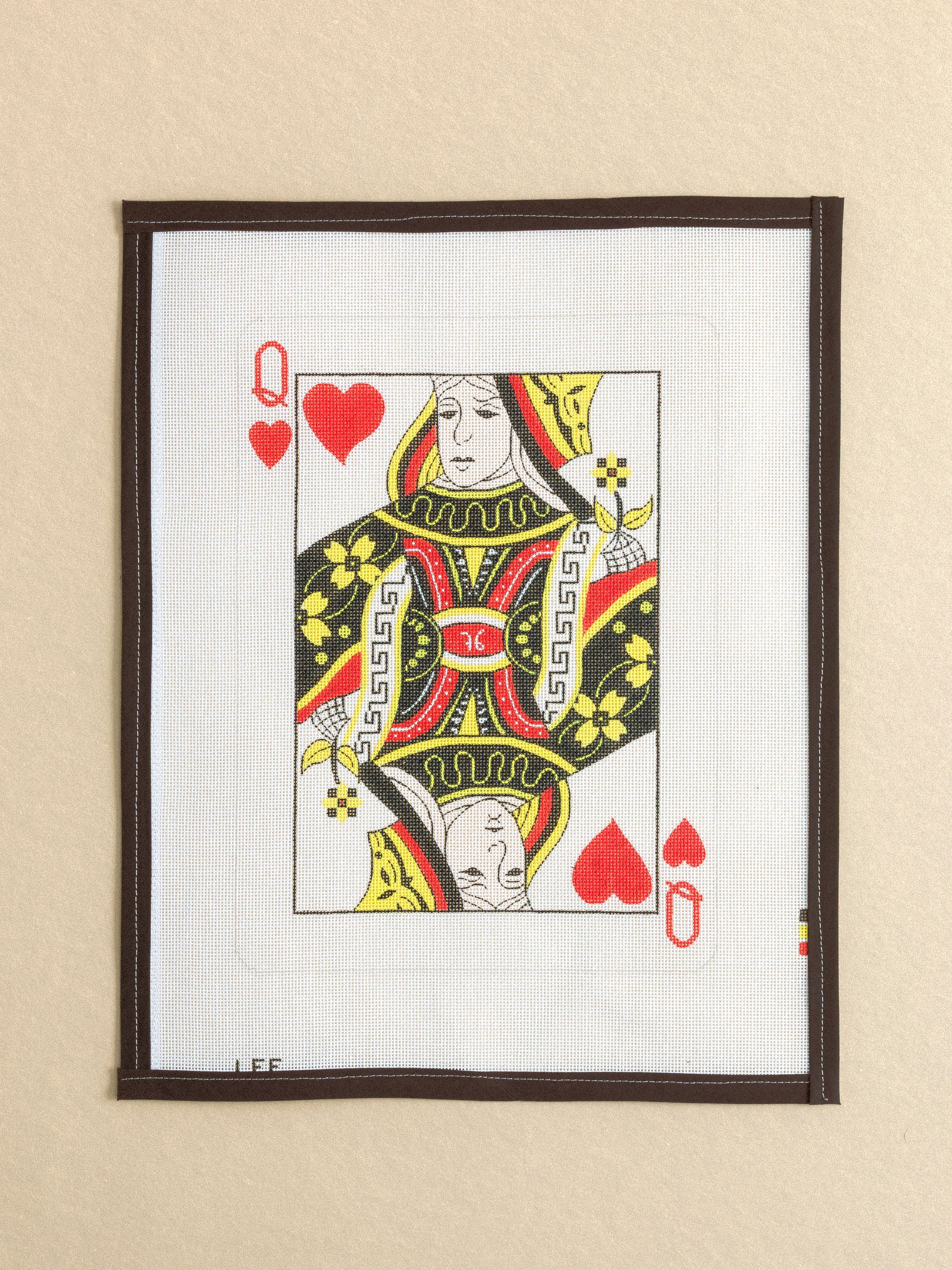 てぃんくる　Queen of Hearts 版画 Queen of Hearts Needlepoint Canvas | Le Fil