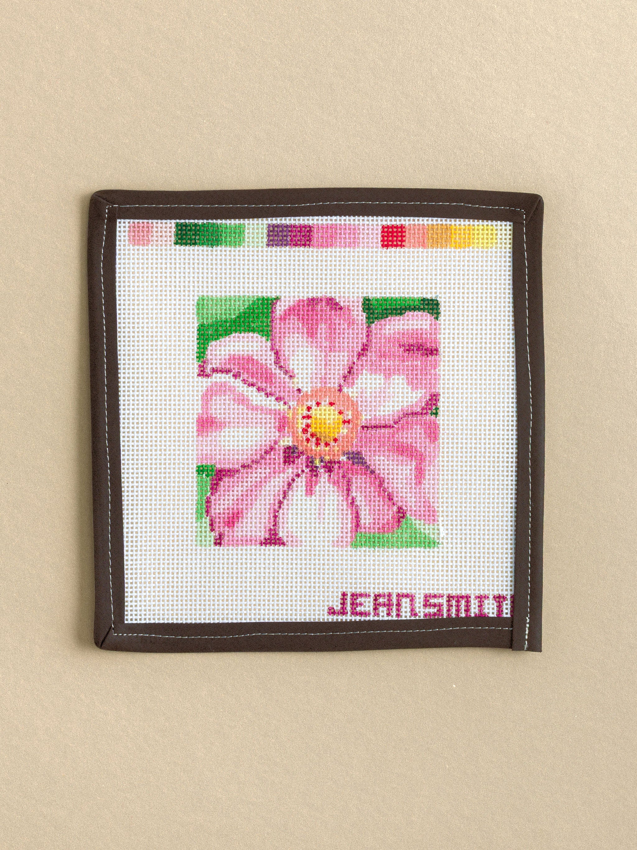 Full Bloom Cosmos Needlepoint Canvas | Le Fil
