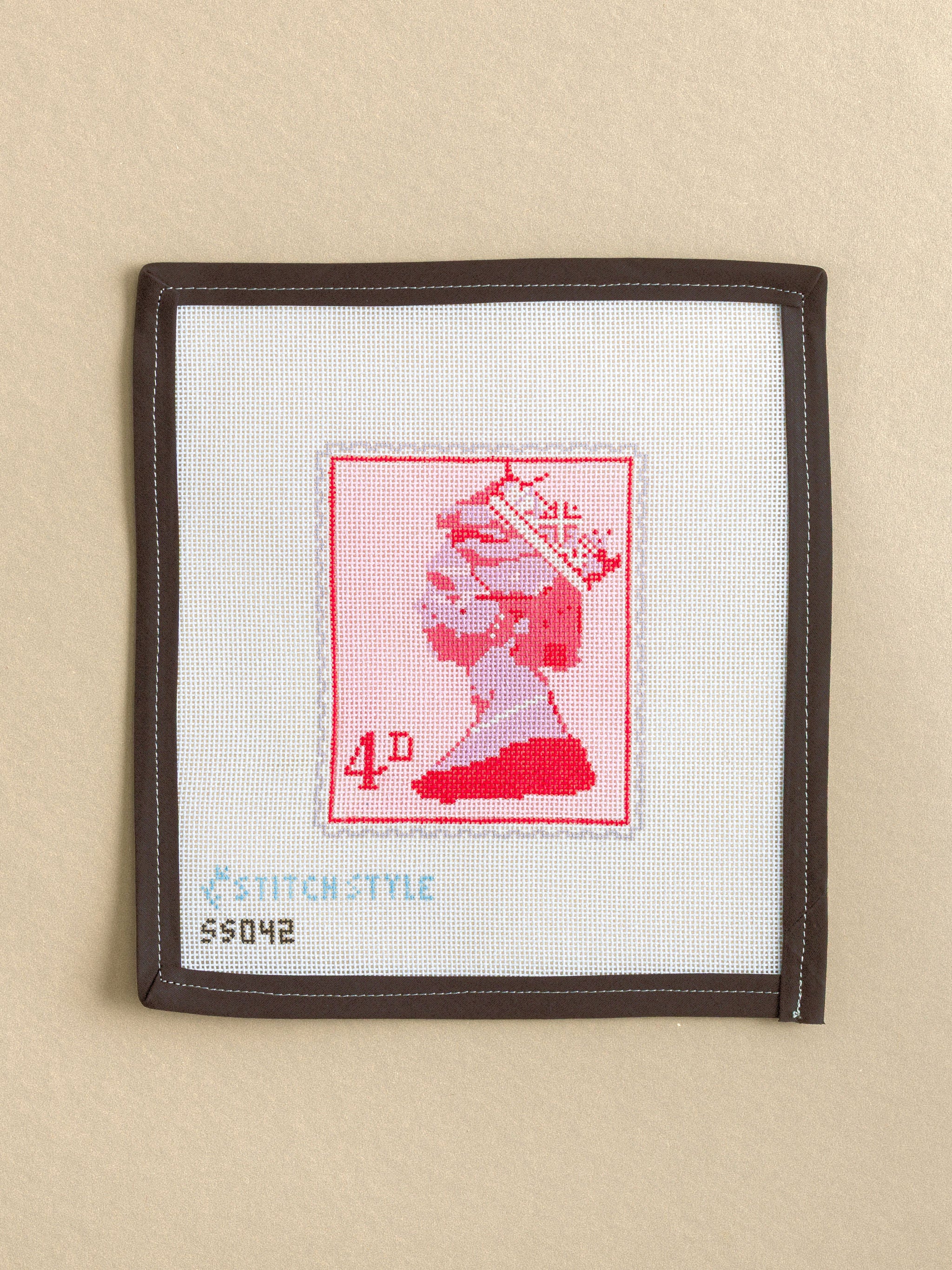 Queen Elizabeth Stamp Pink