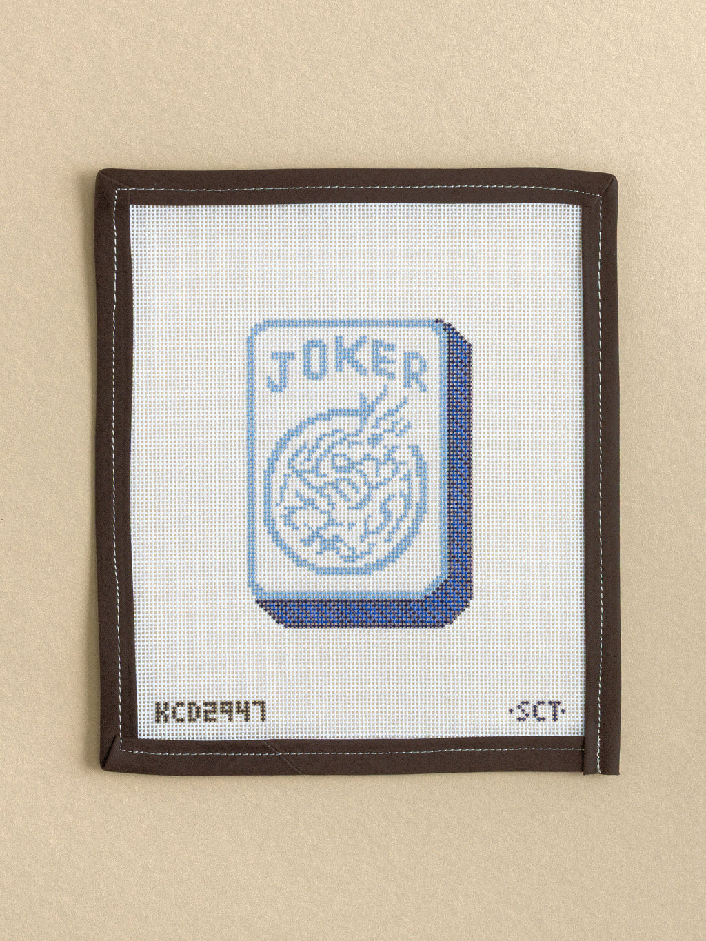 Mahjong Joker Tile Needlepoint Canvas | Le Fil
