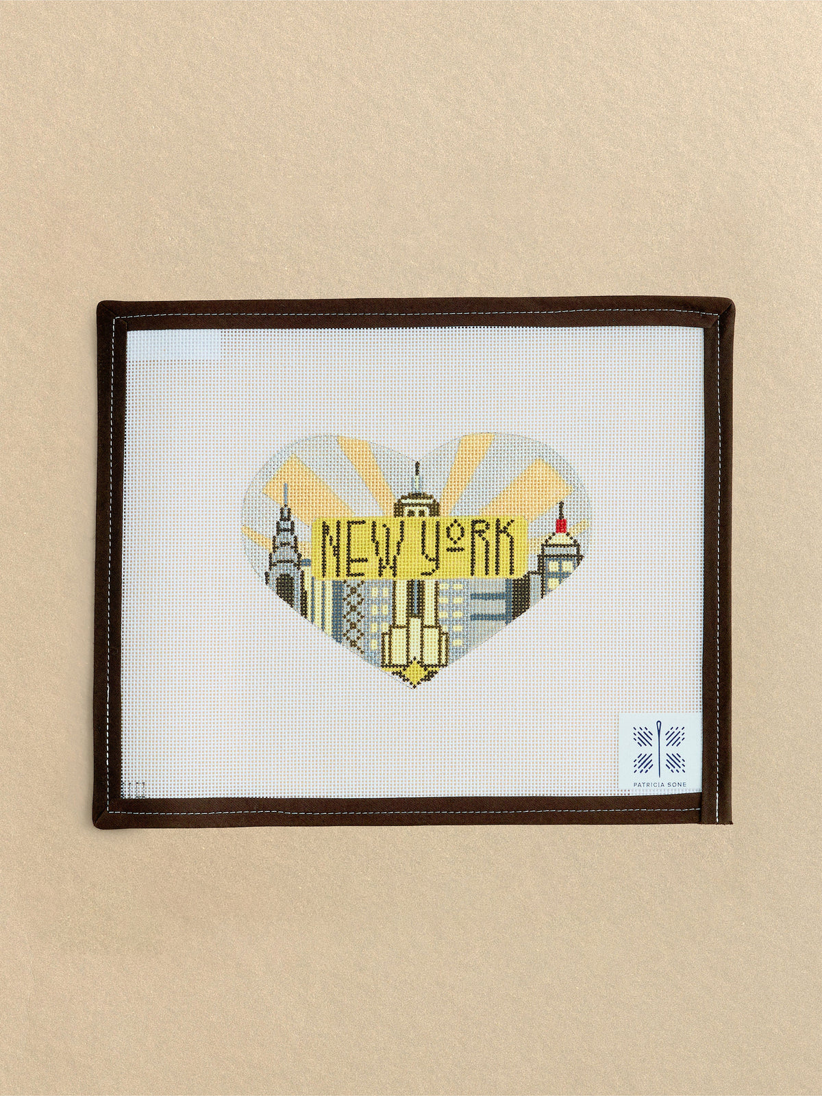 NYC Art Deco Heart with Stitch Guide