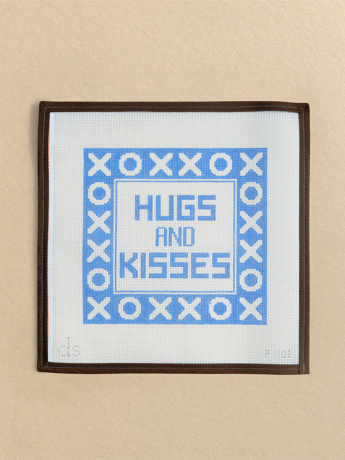 Hugs and Kisses Pillow - Blue