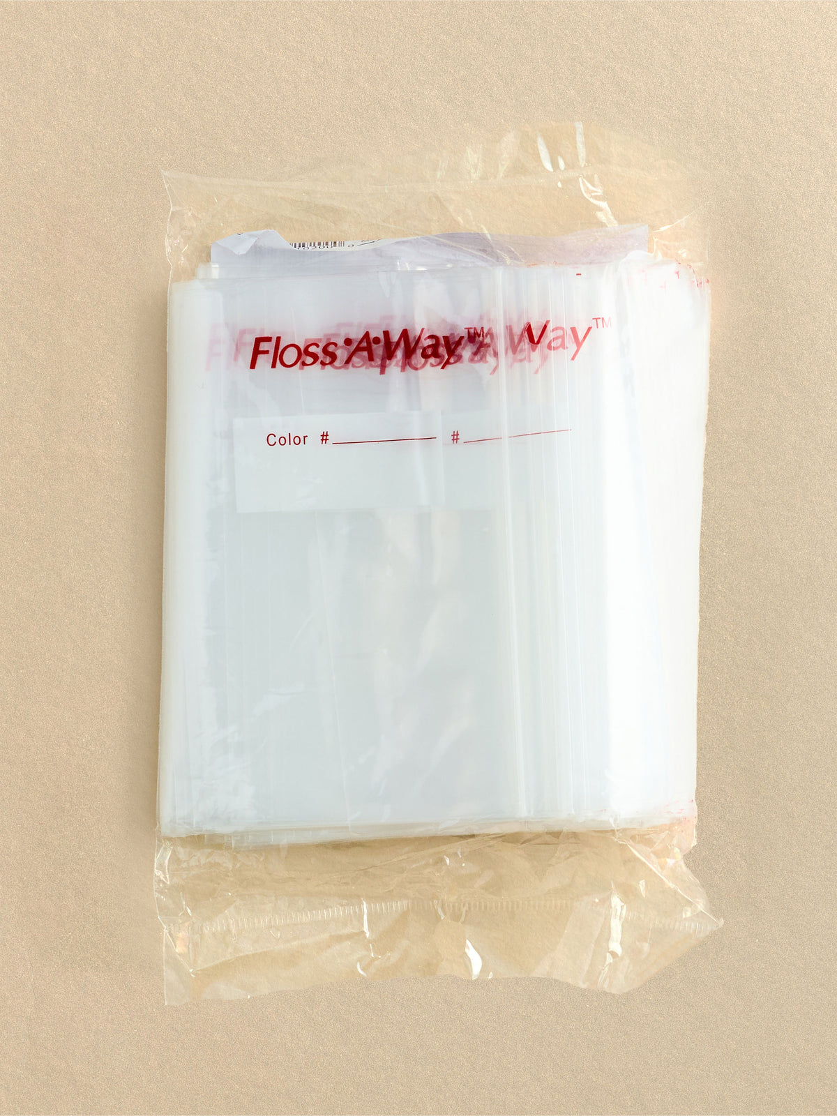 Floss-A-Way Thread Organizer Bags 100-Count with 3" Ring