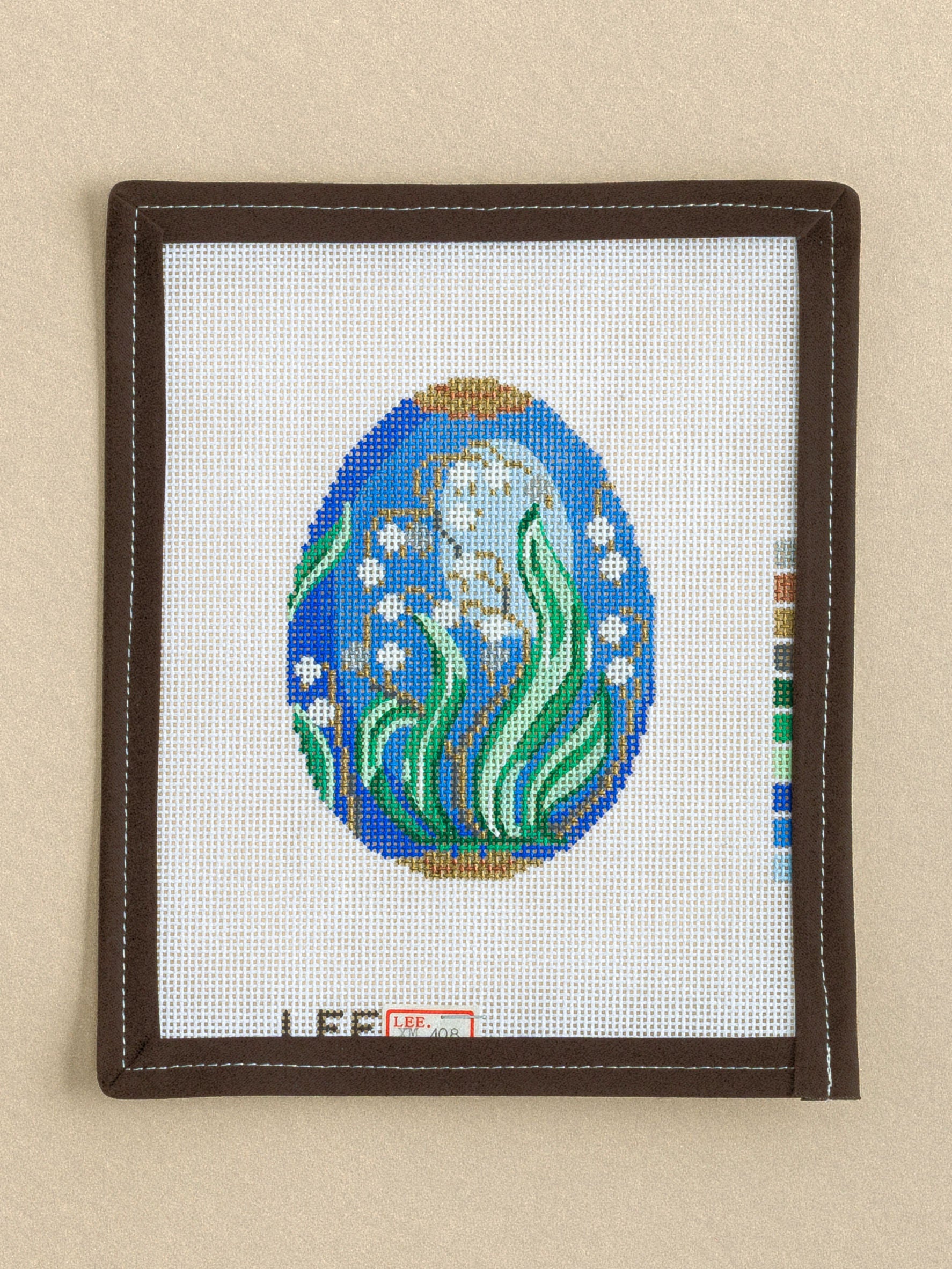 Flowers on Blue Fabergé Egg