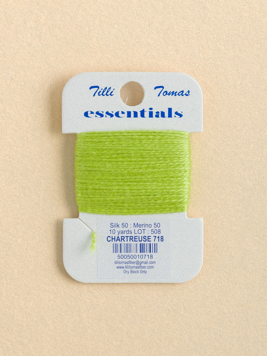 Essentials Chartreuse 718 Thread | Planet Earth Fiber | Le Fil