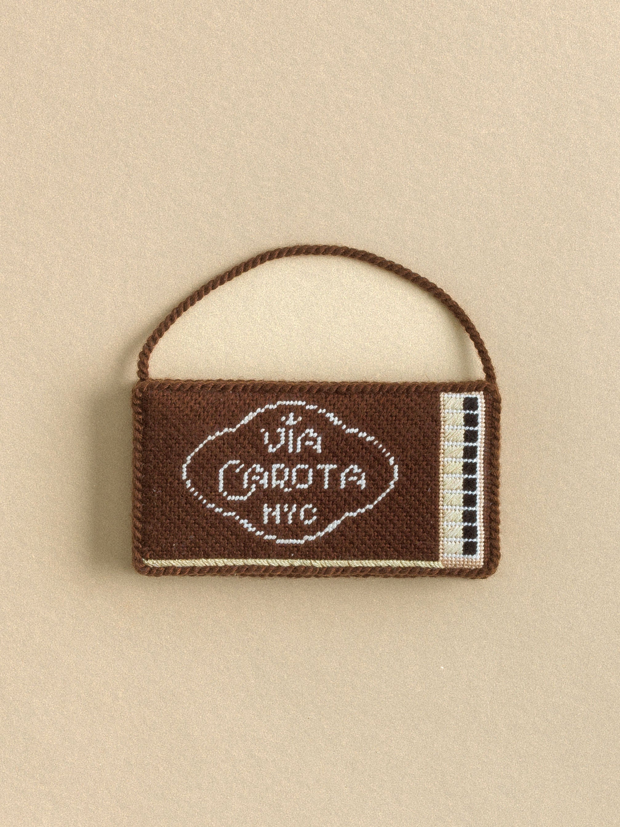 Via Carota Matchbox needlepoint canvas by Spruce Street Studio